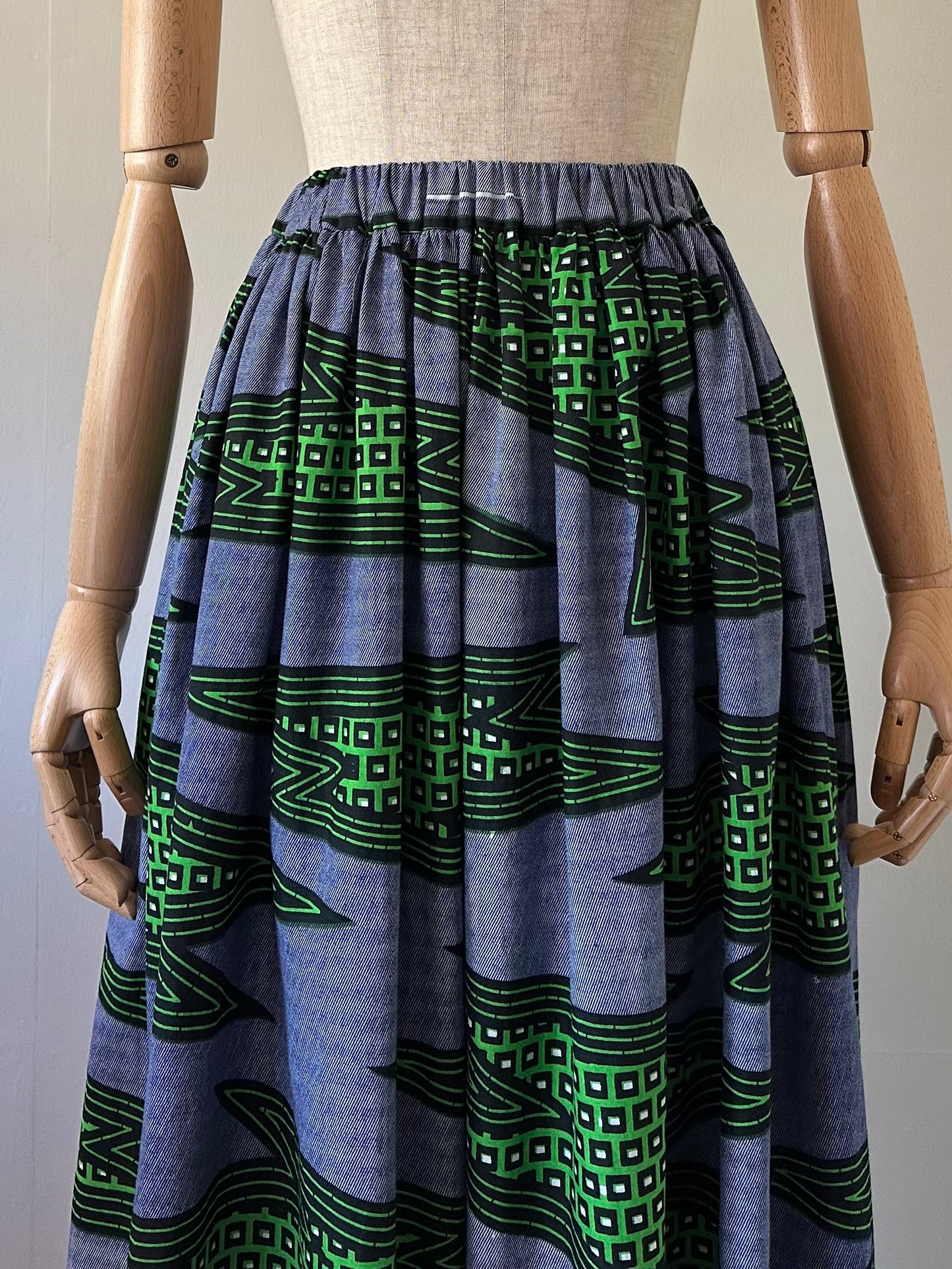 African print skirt