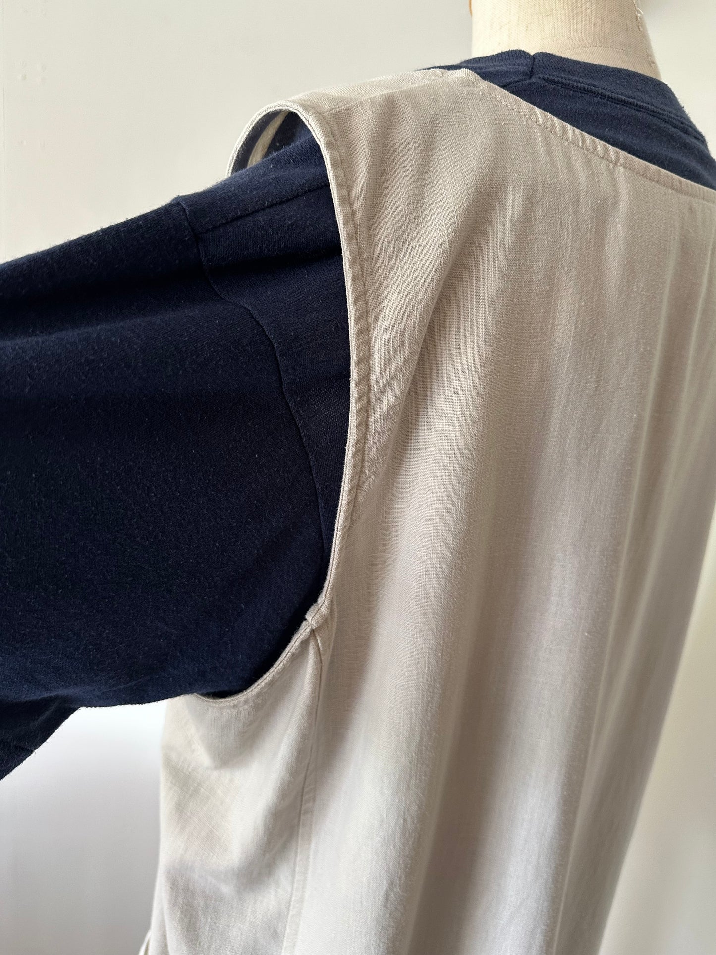 cotton linen sleeveless dress