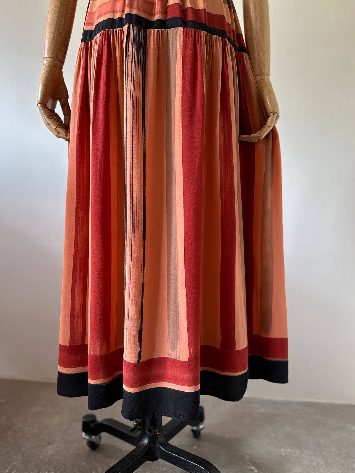 mulch stripe silk skirt