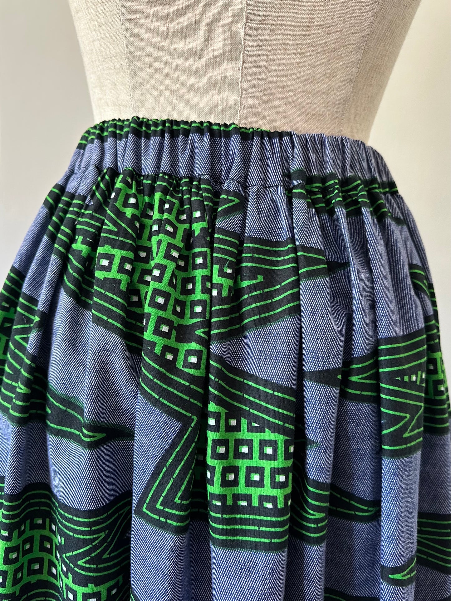 African print skirt