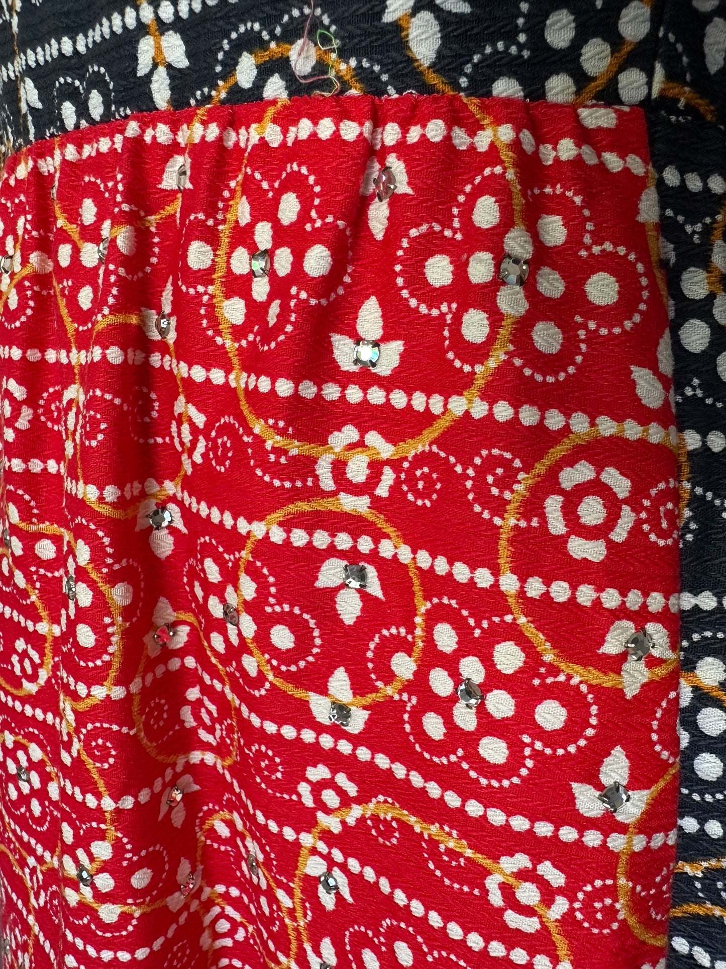 60s rhinestone layered design dress