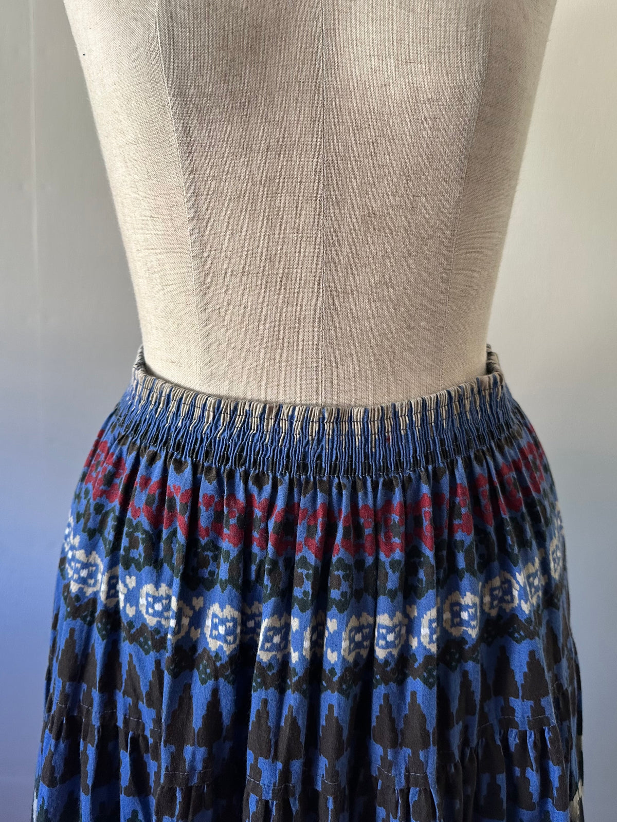native pattern tiered skirt