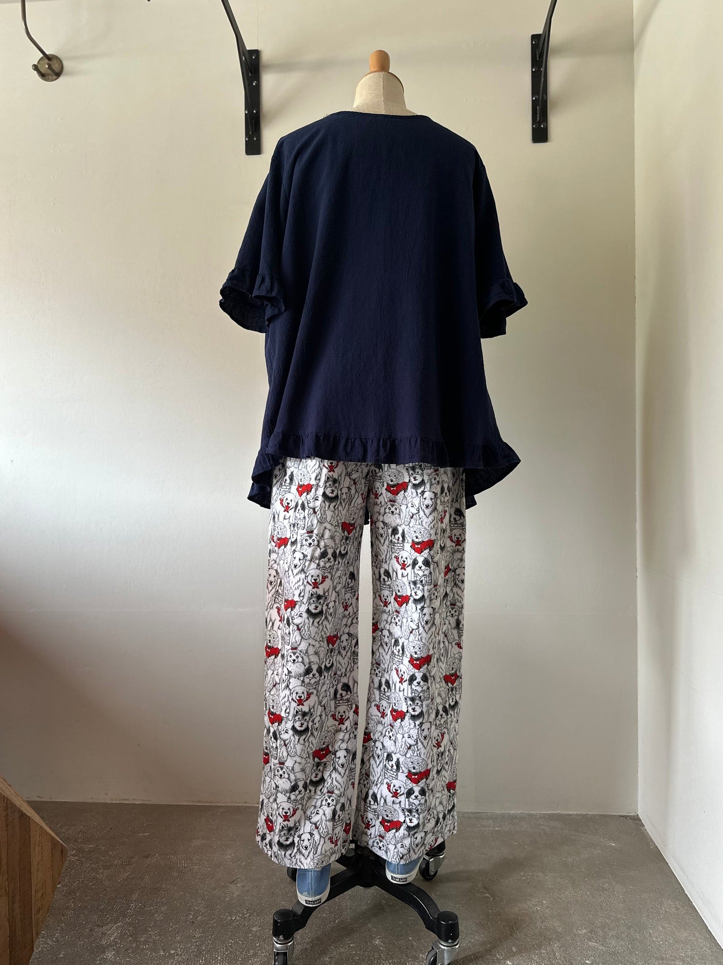 dog pattern pants