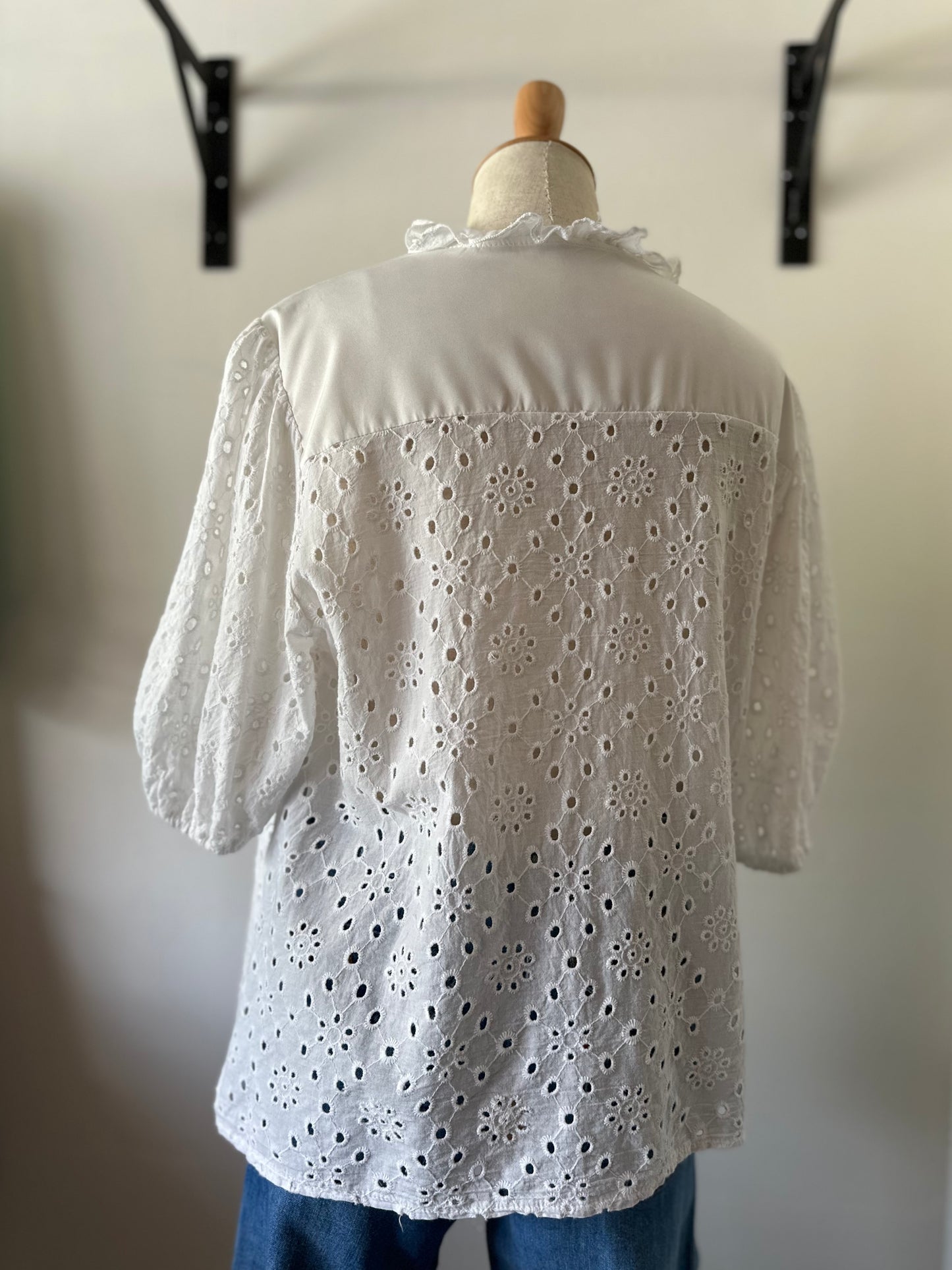 eyelet lace blouse
