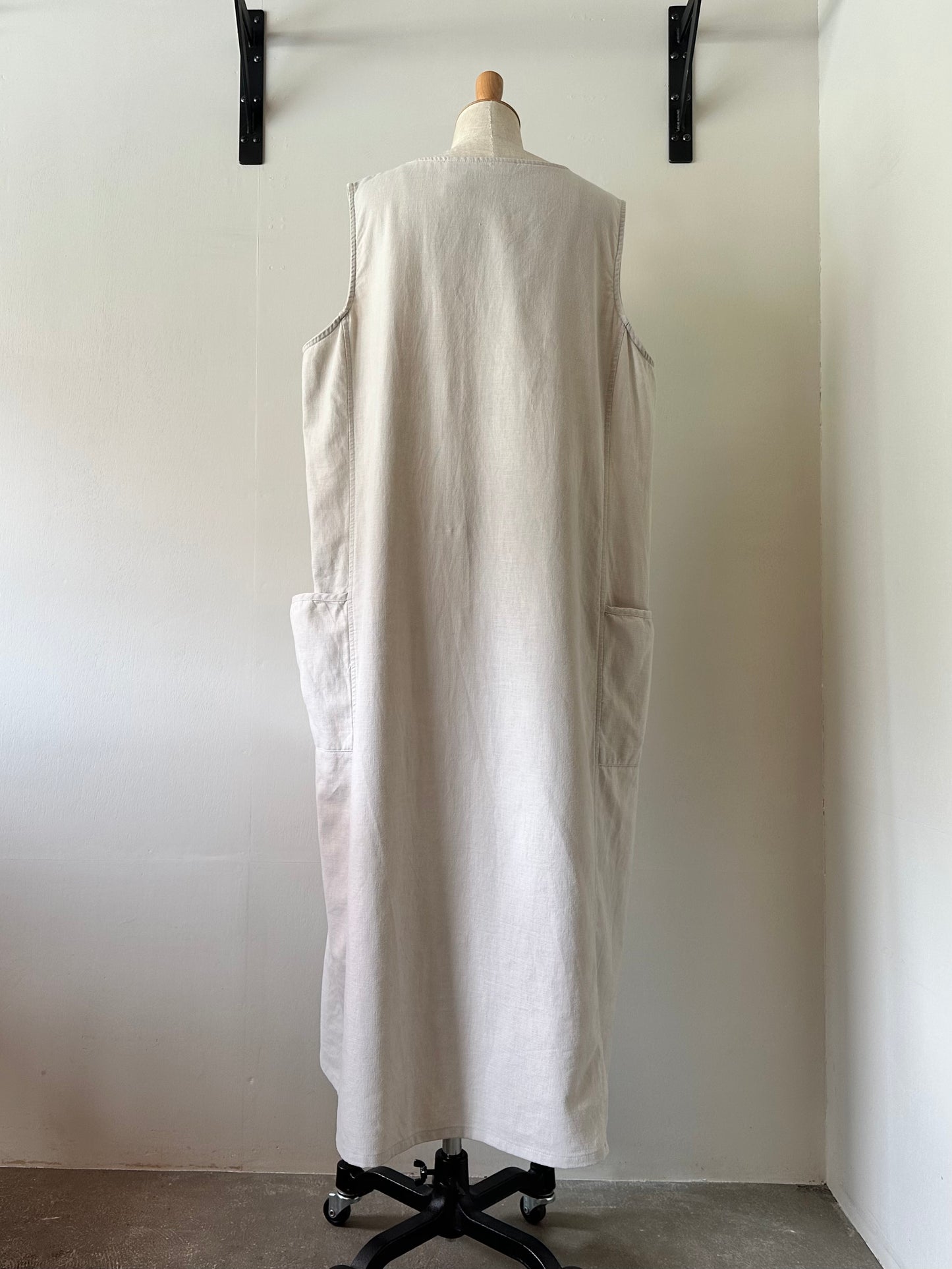 cotton linen sleeveless dress