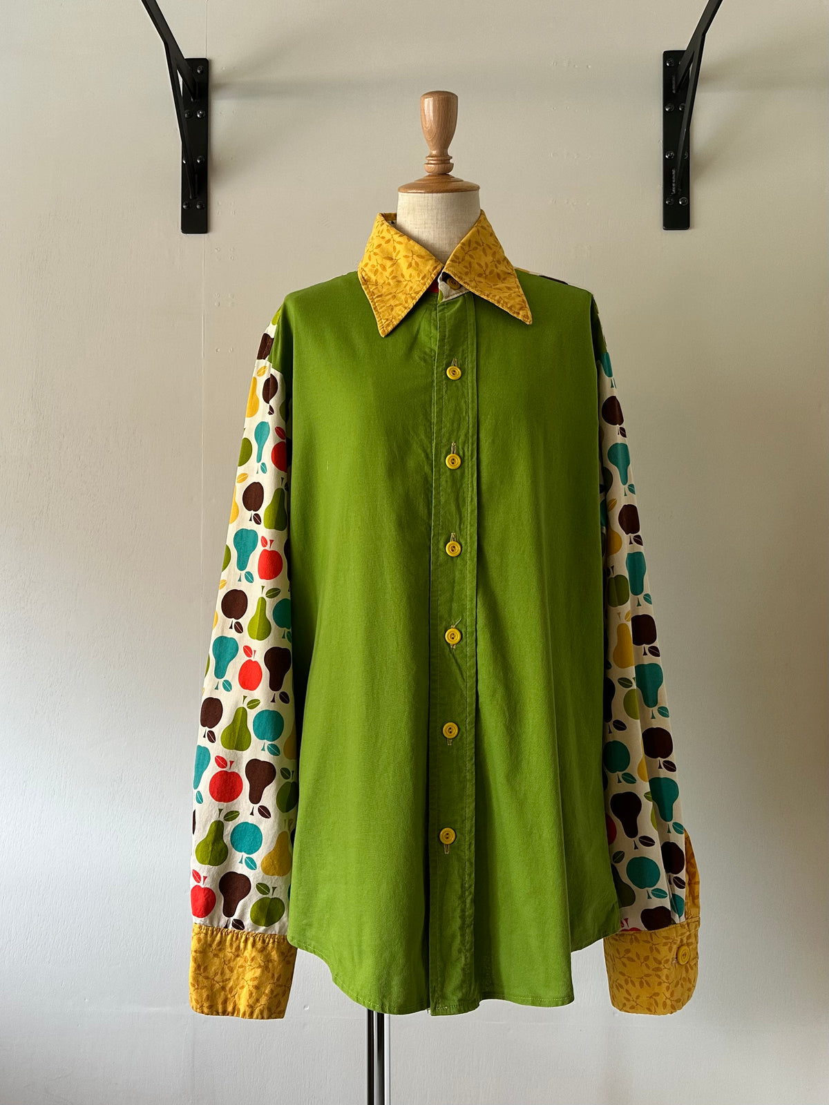 fruit leaves pattern shirt