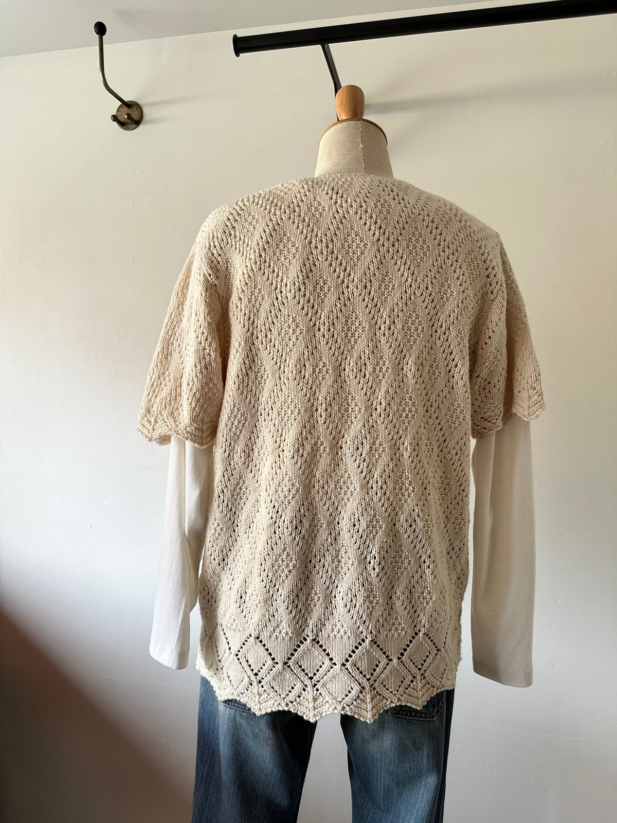 short sleeve knit cardigan