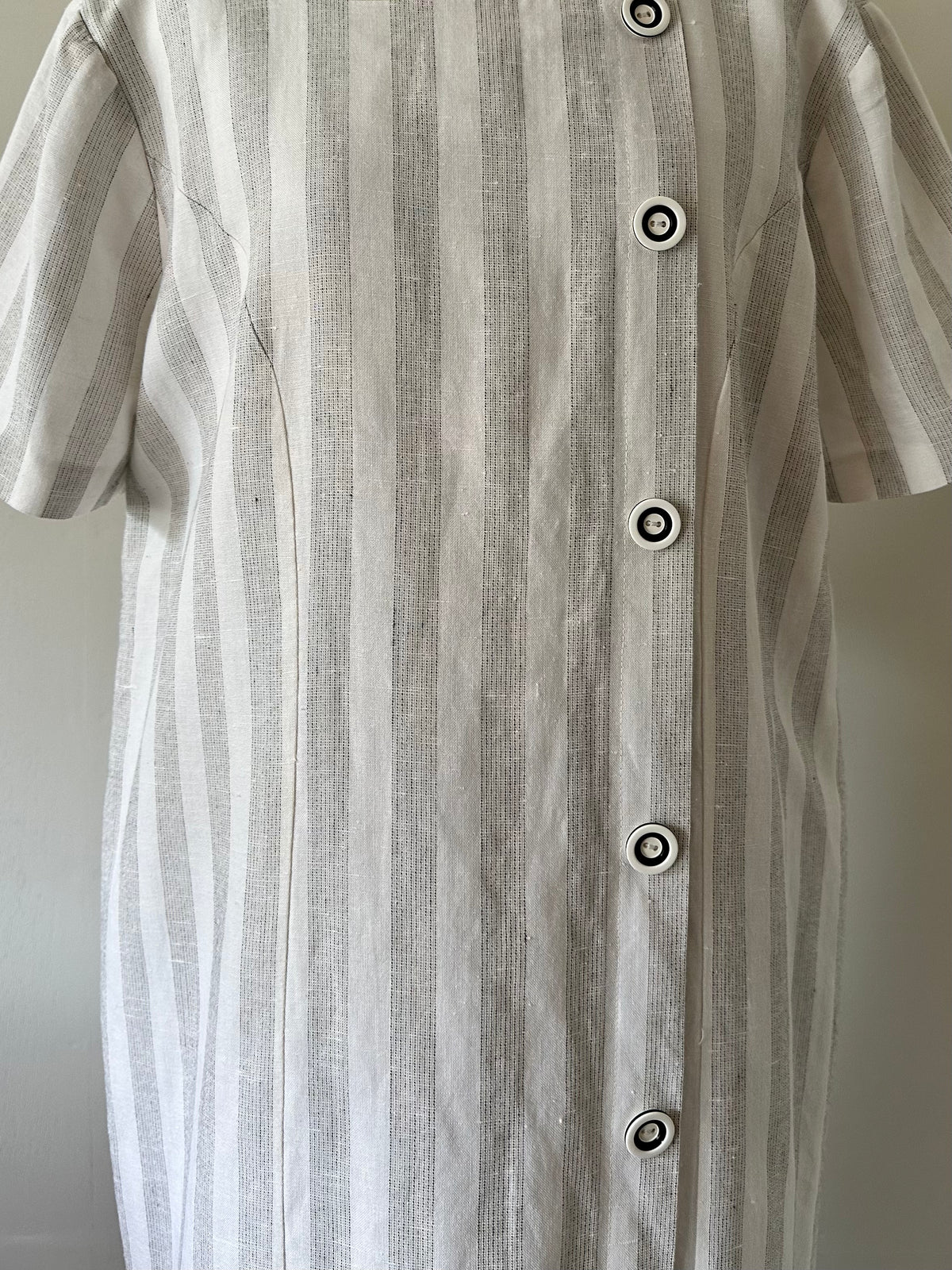 stripe switching dress