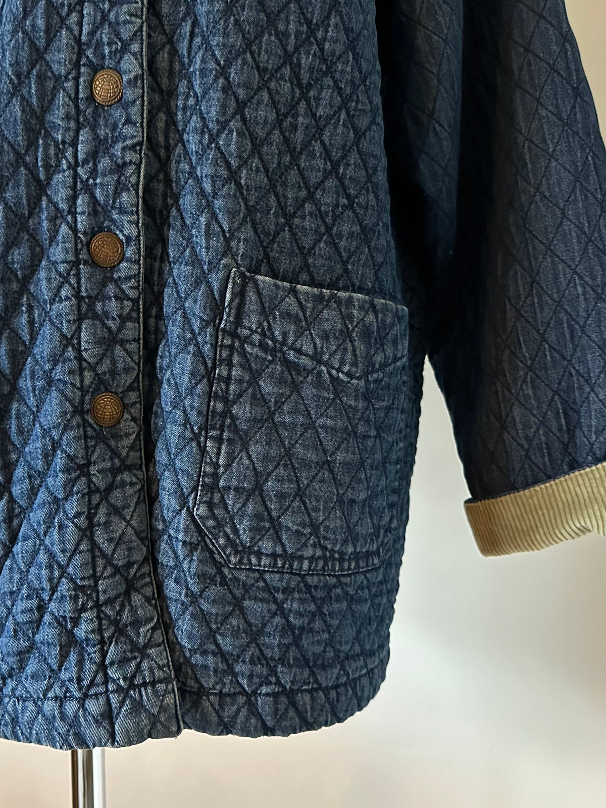 denim quilting jacket