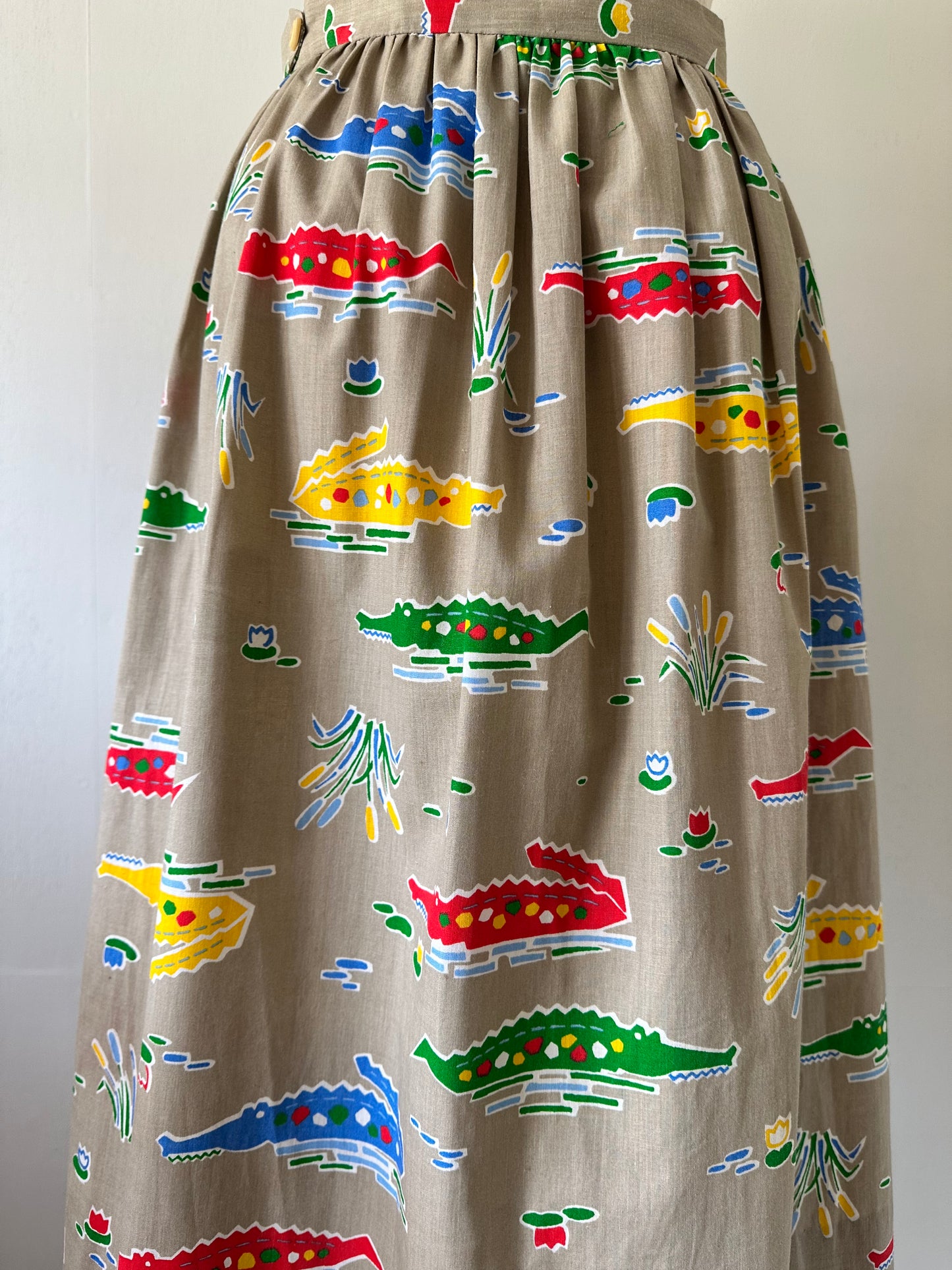 crocodile pattern skirt