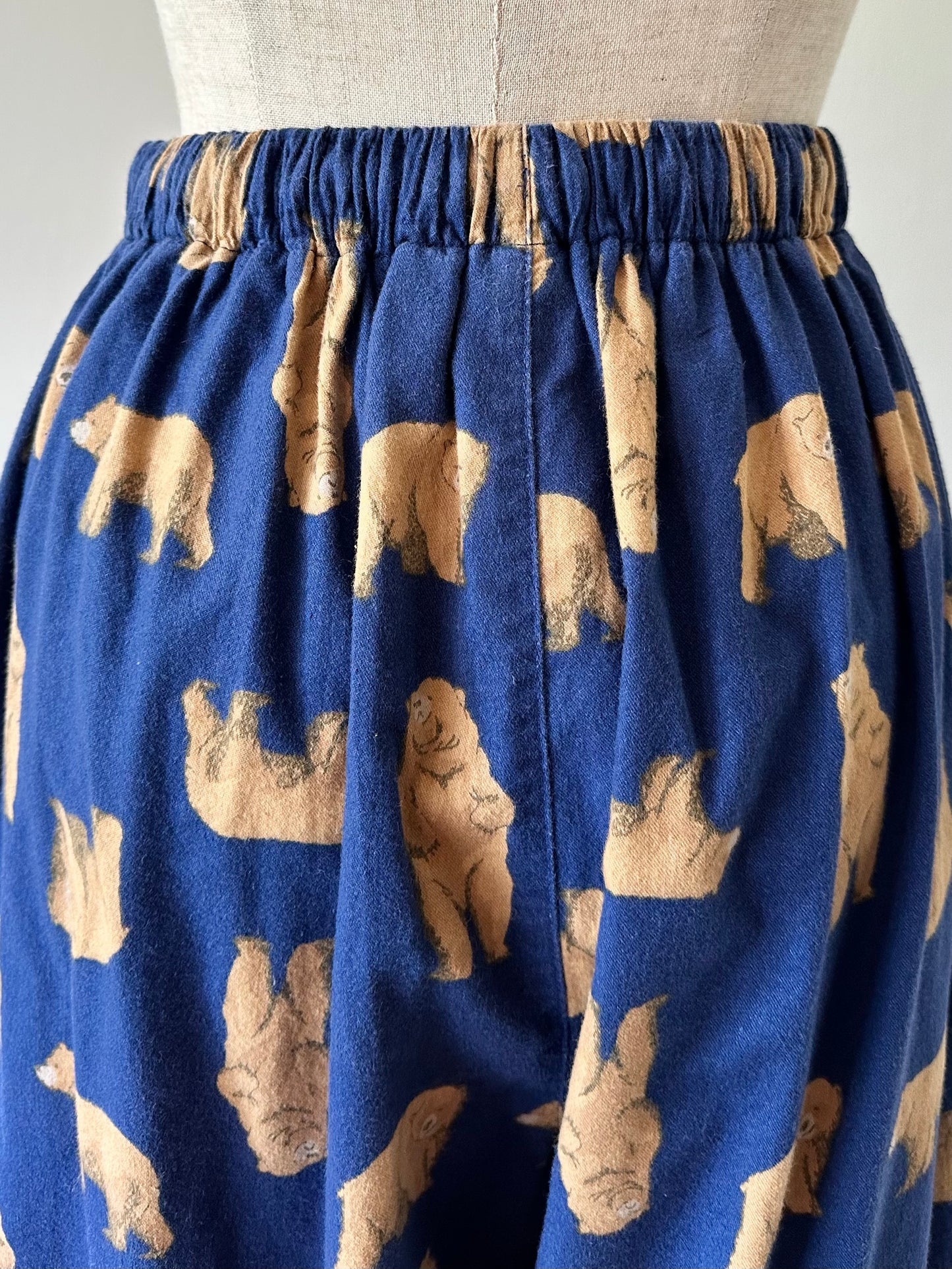 bear pattern pants
