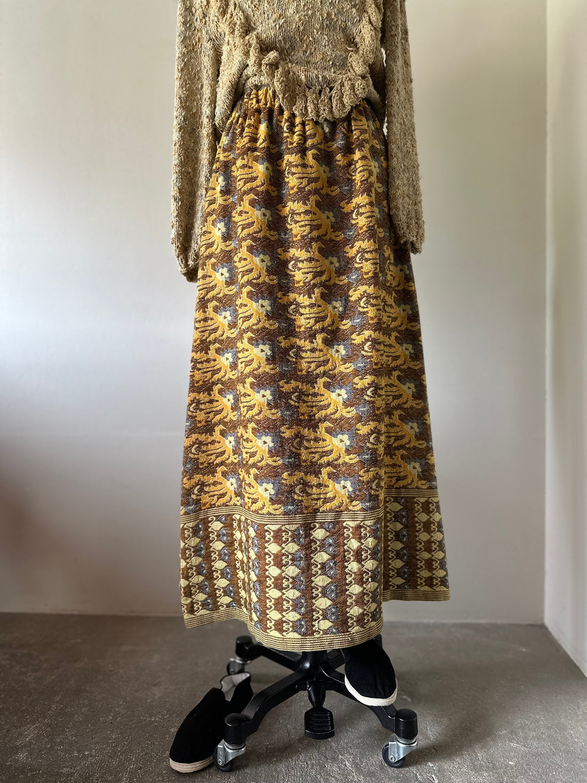 woven maxi skirt