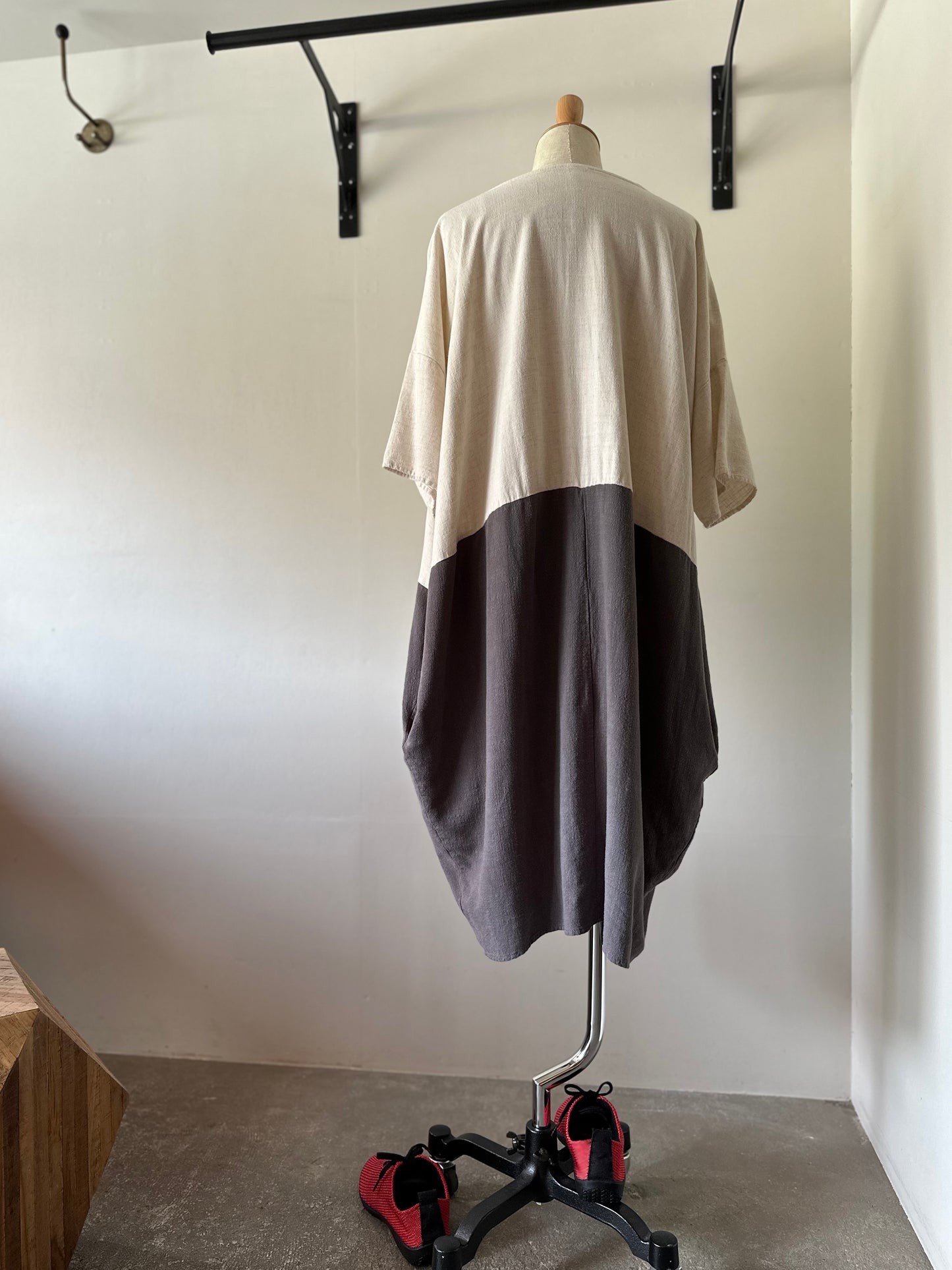 bicolor tunic dress