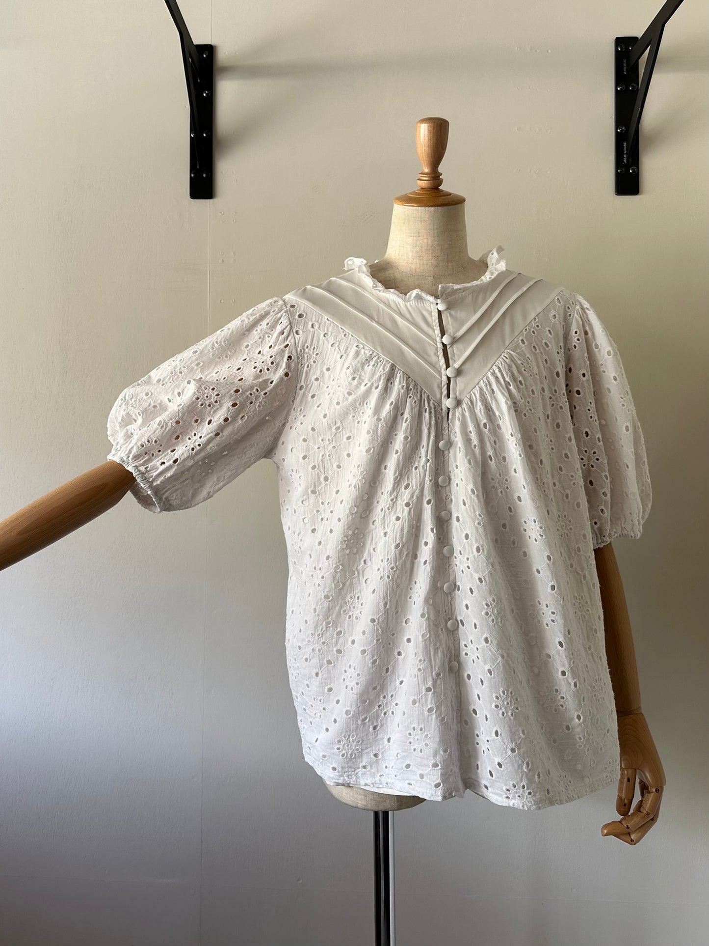 eyelet lace blouse