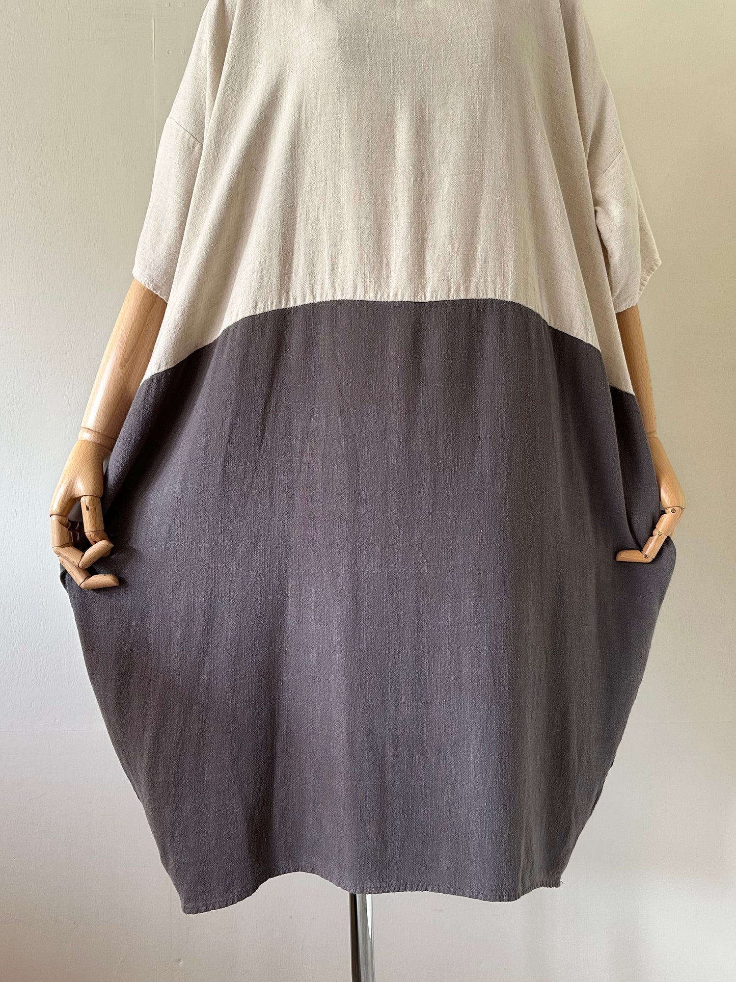 bicolor tunic dress