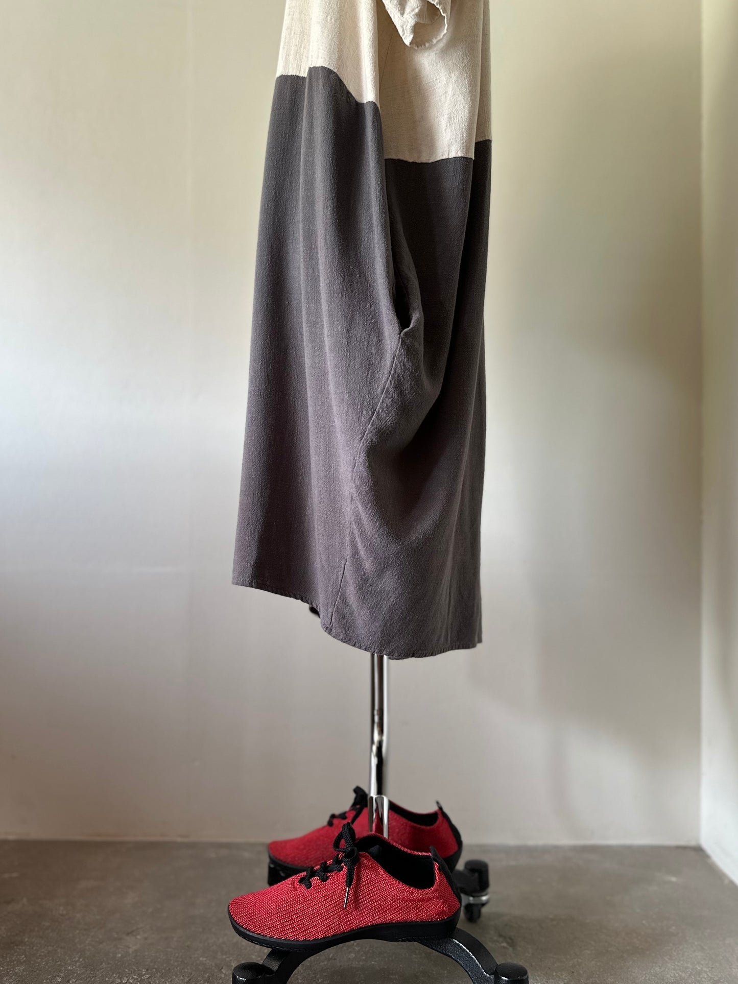 bicolor tunic dress