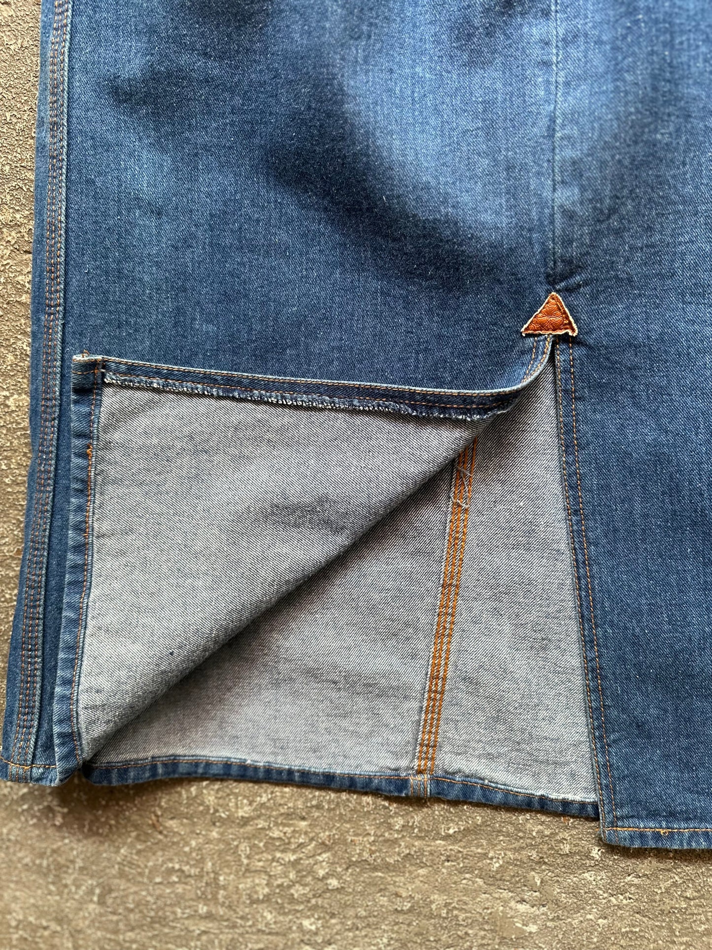 denim slit skirt