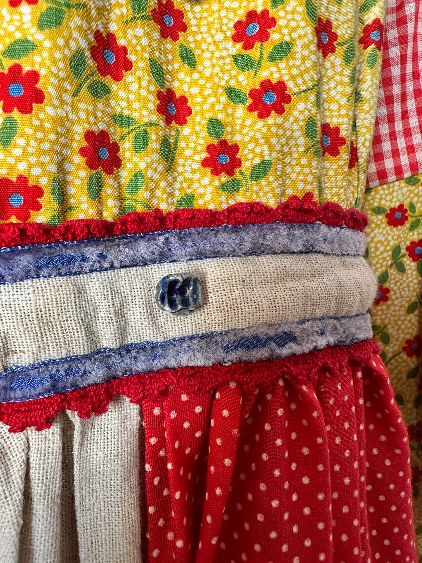 patchwork maxi dress