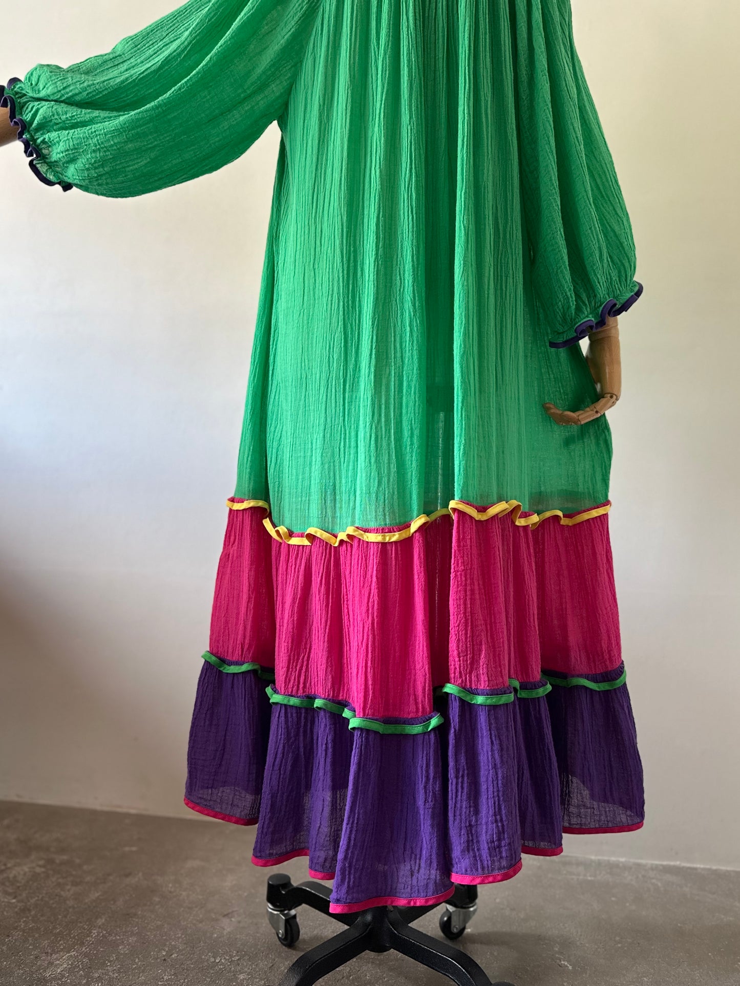 cotton tiered dress