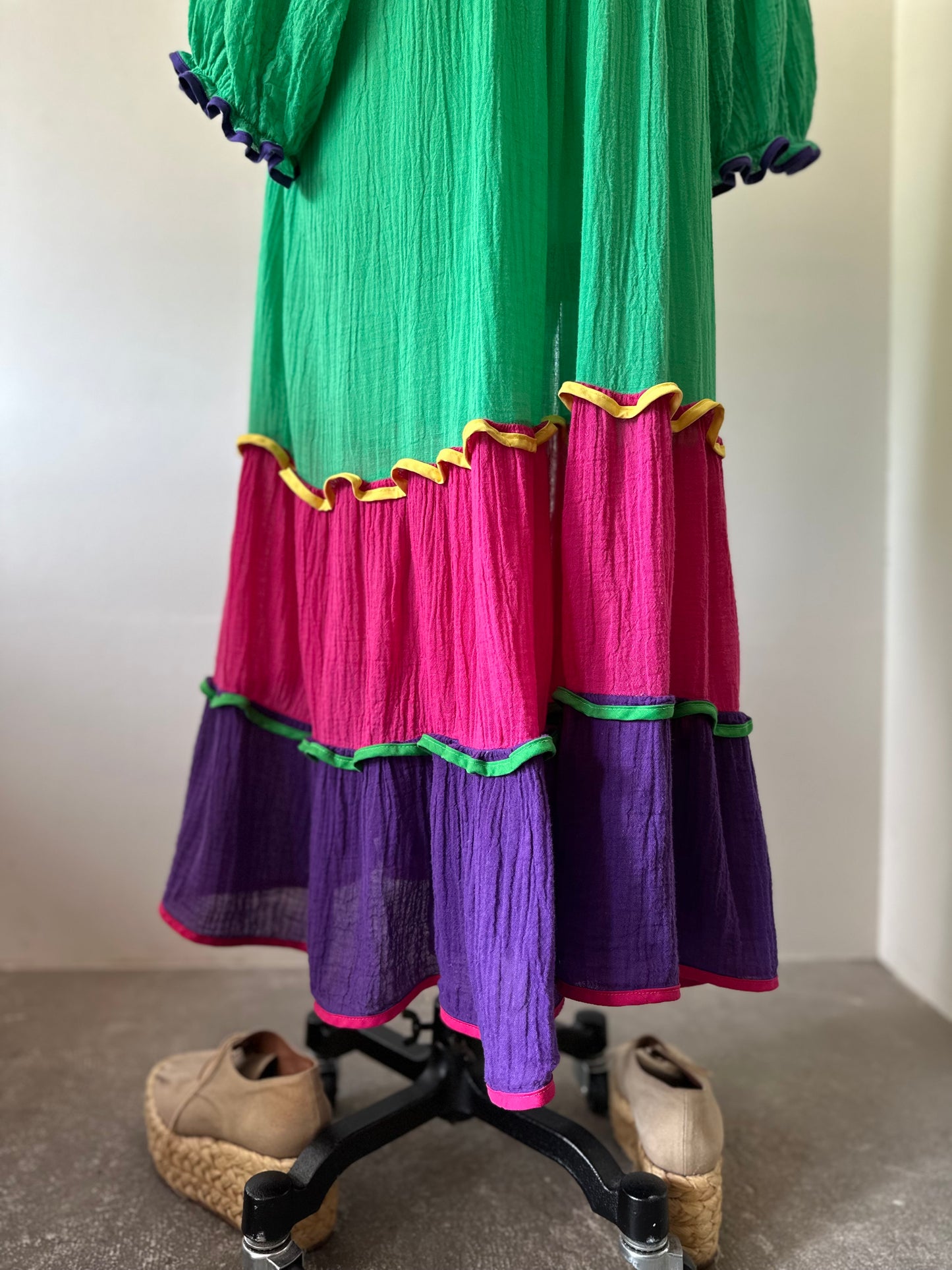 cotton tiered dress