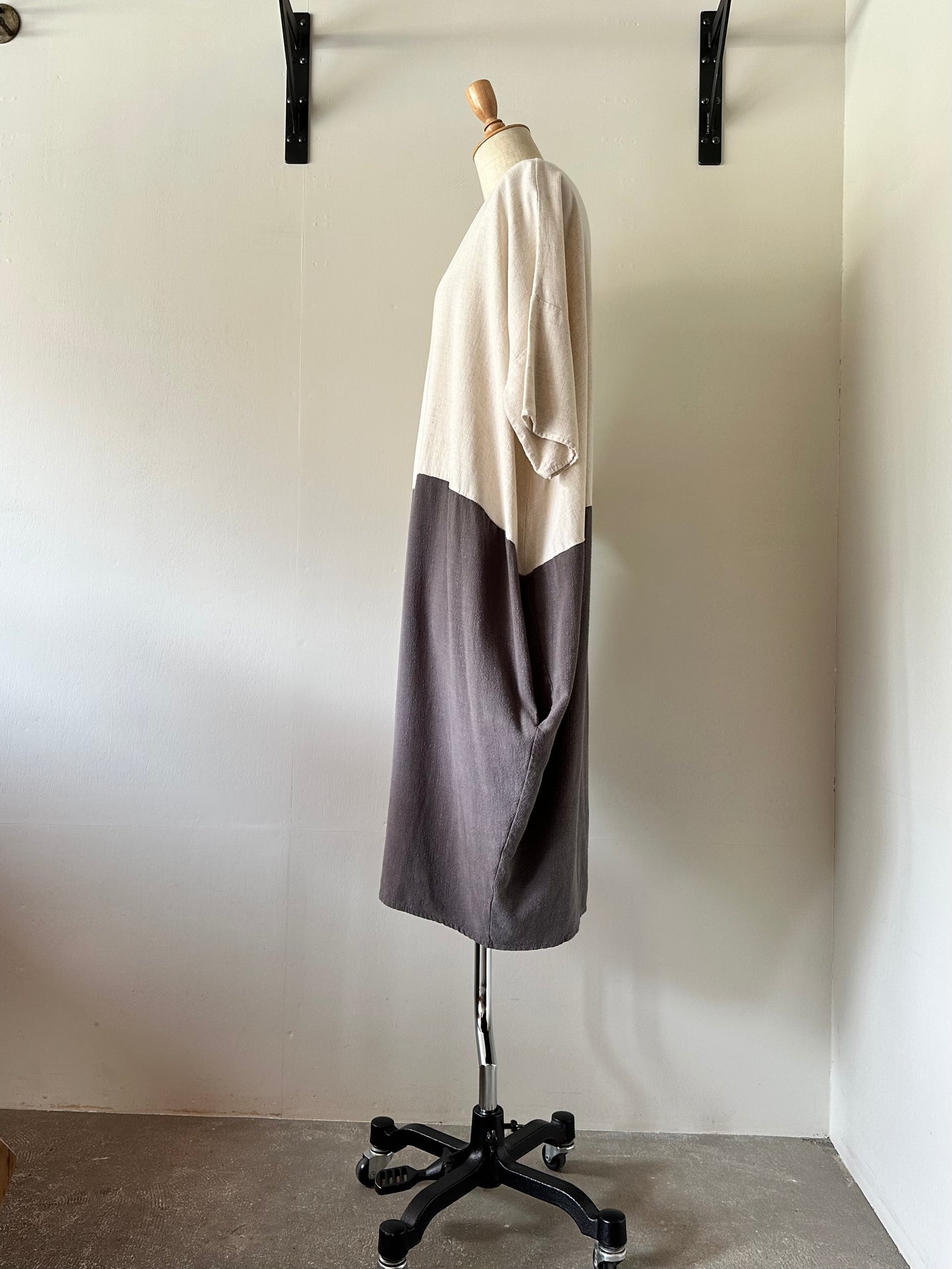 bicolor tunic dress