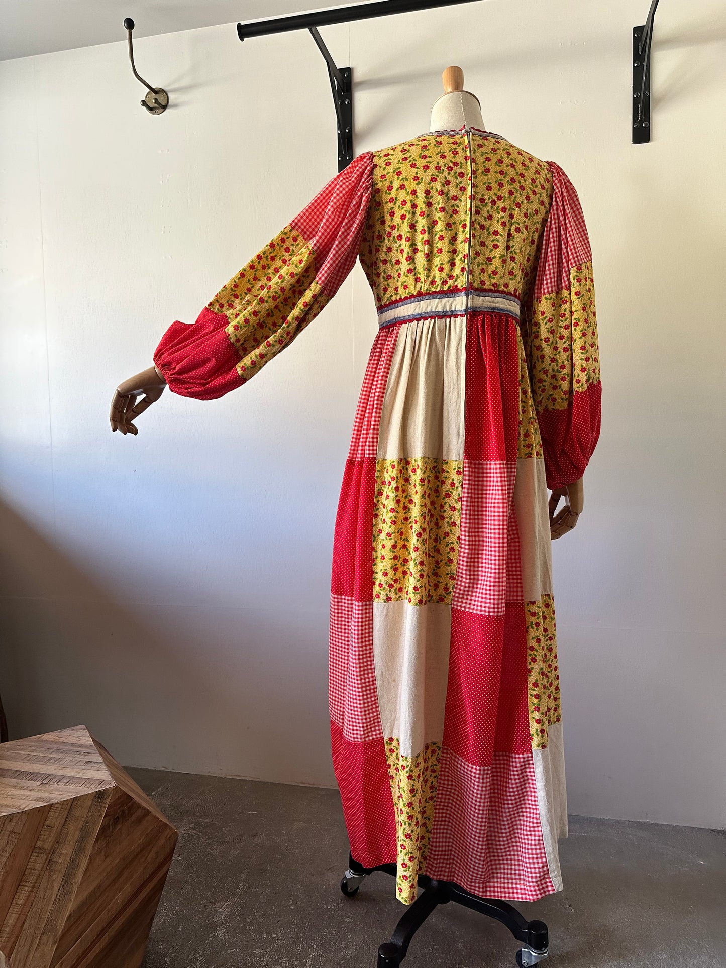 patchwork maxi dress