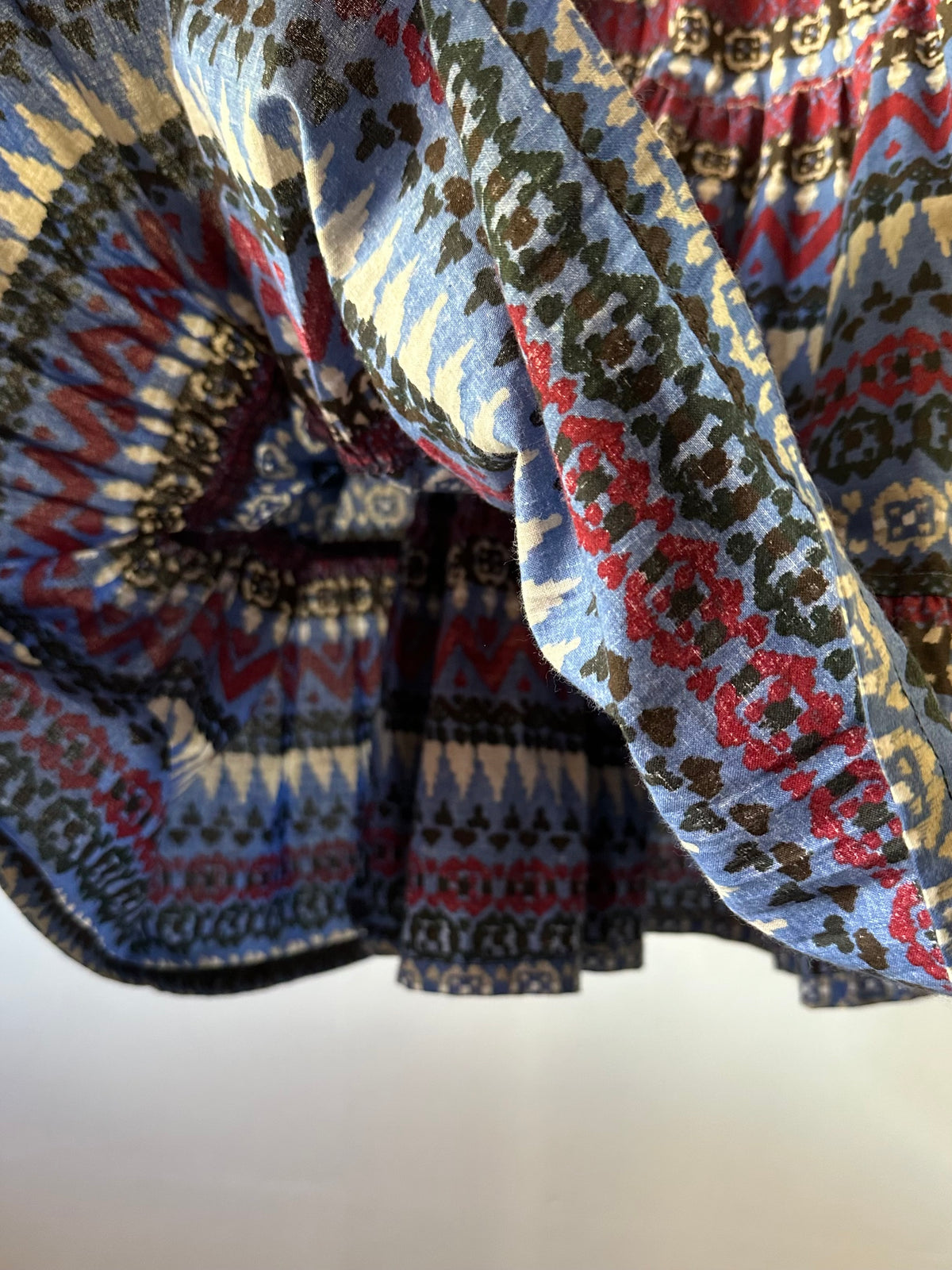 native pattern tiered skirt