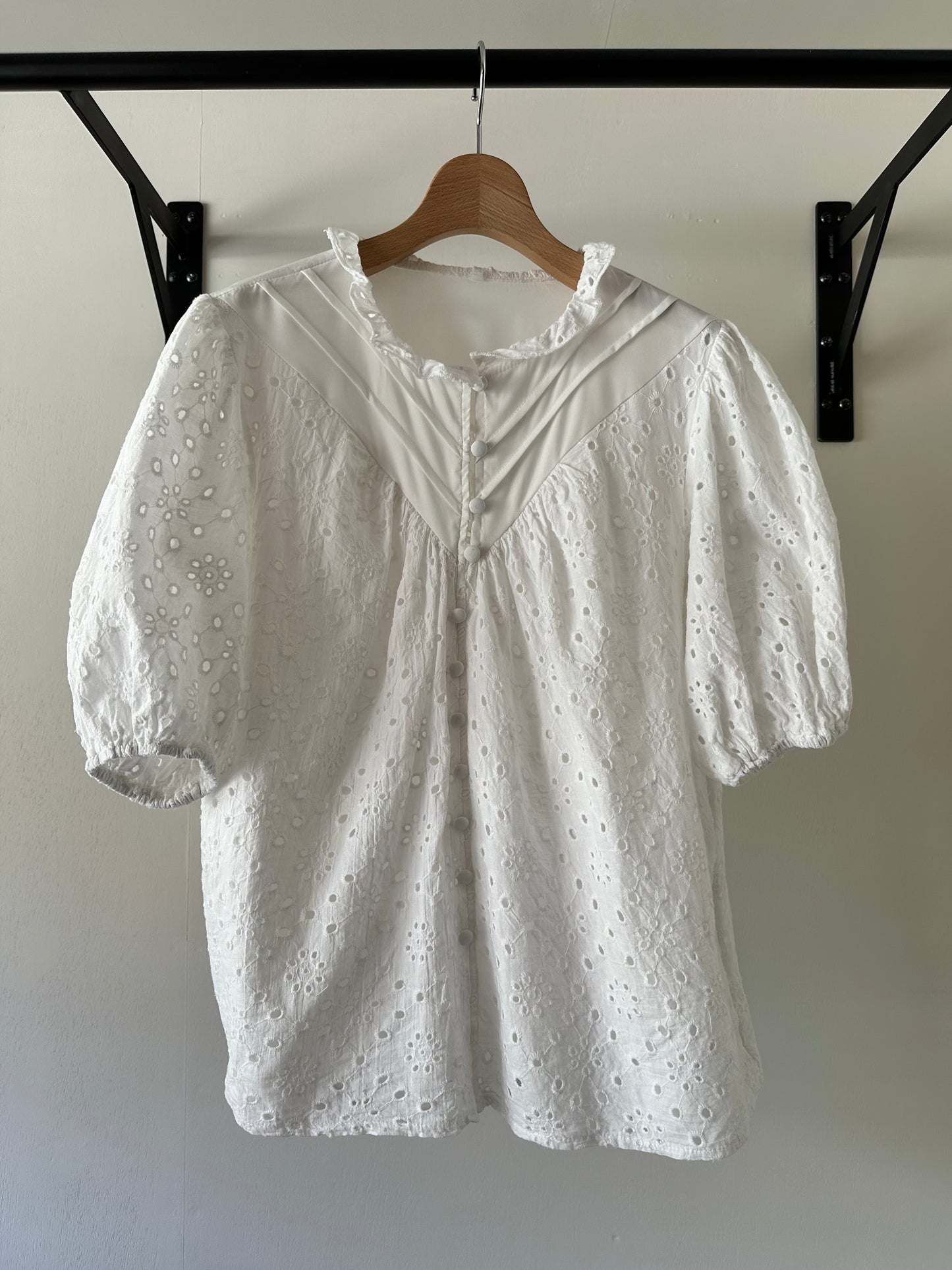 eyelet lace blouse
