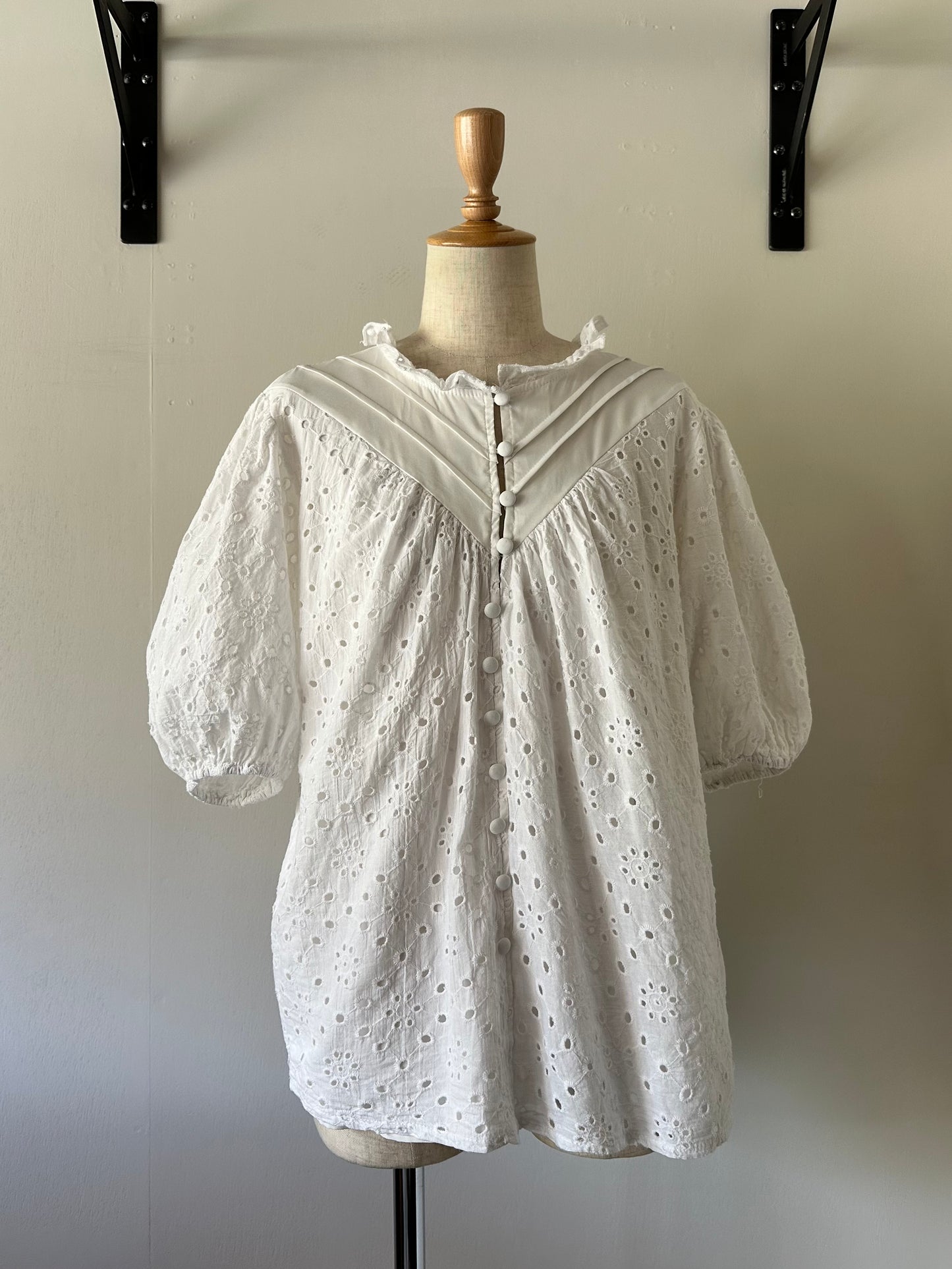 eyelet lace blouse