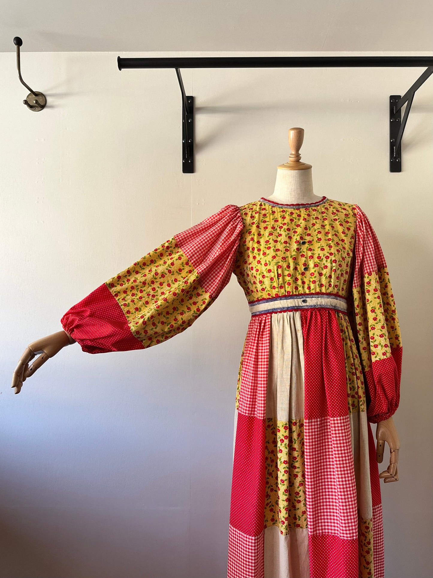 patchwork maxi dress
