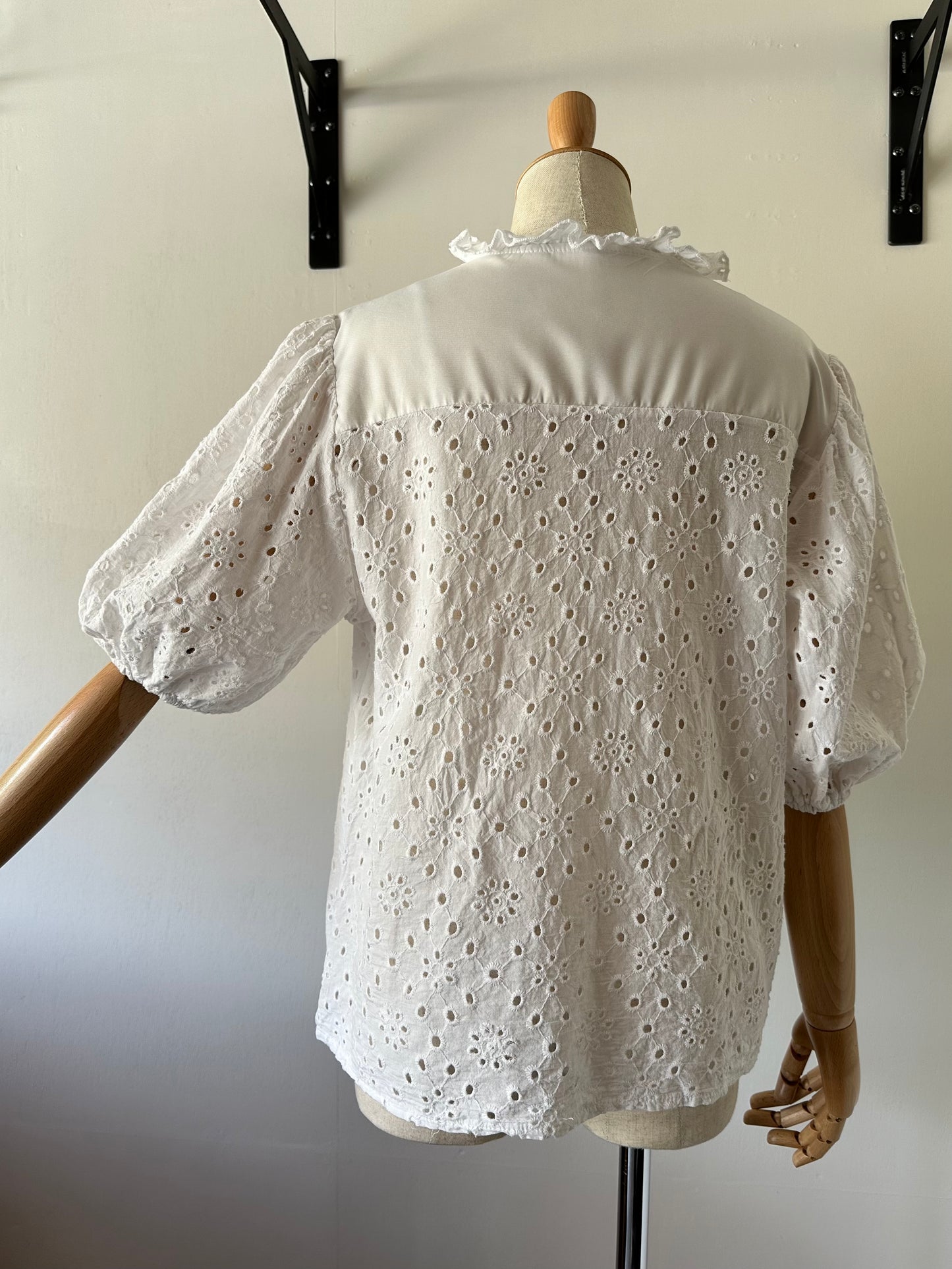 eyelet lace blouse