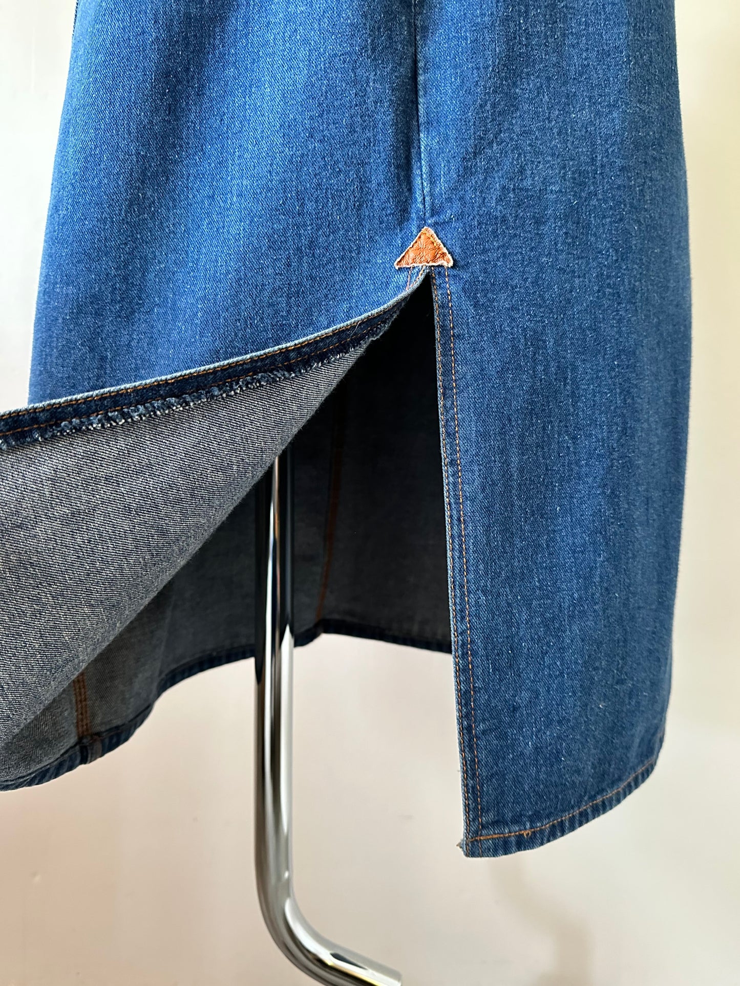 denim slit skirt