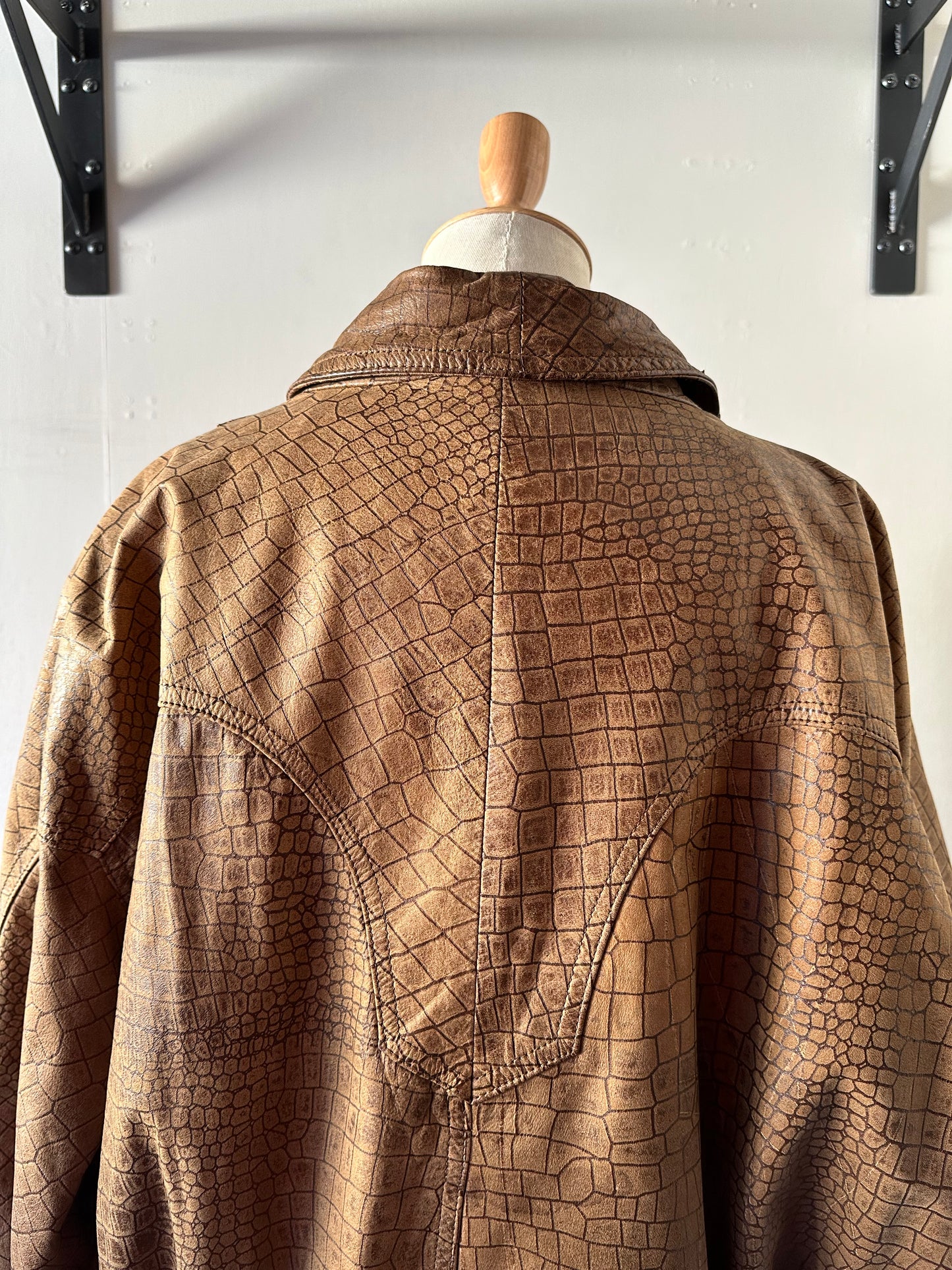 dolman sleeve leather jacket