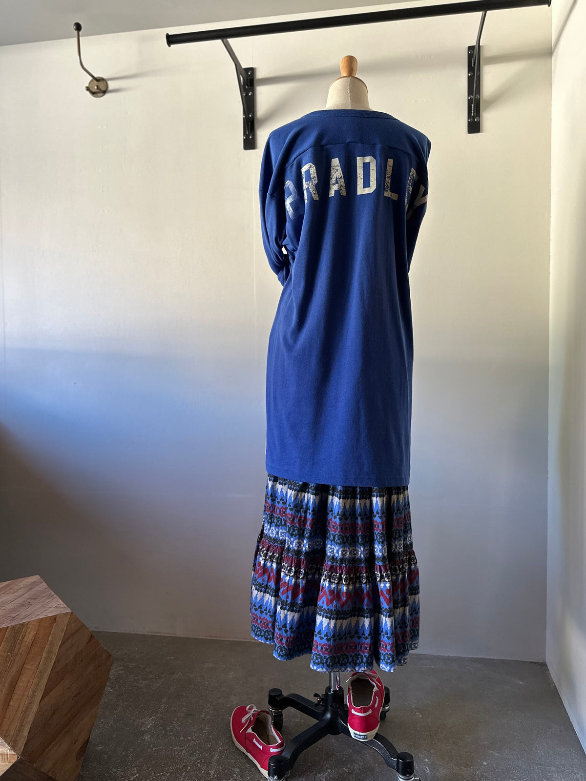 back print football T-shirt