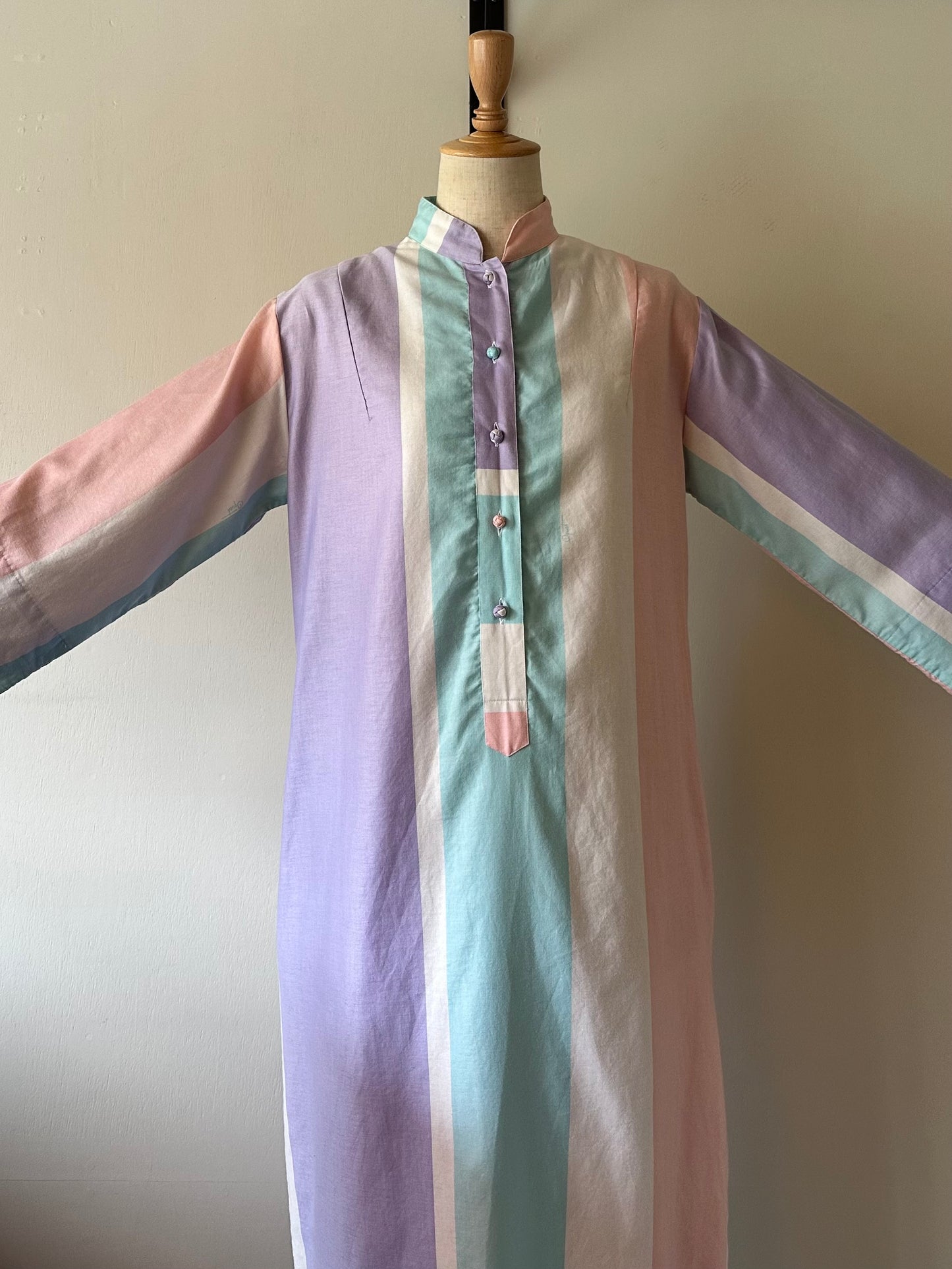 multi stripe shirt dress