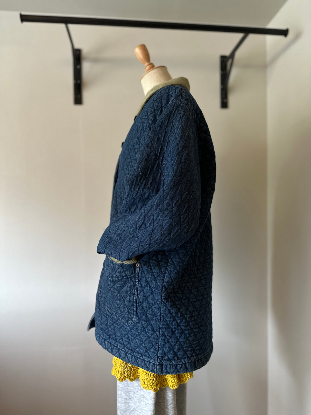 denim quilting jacket