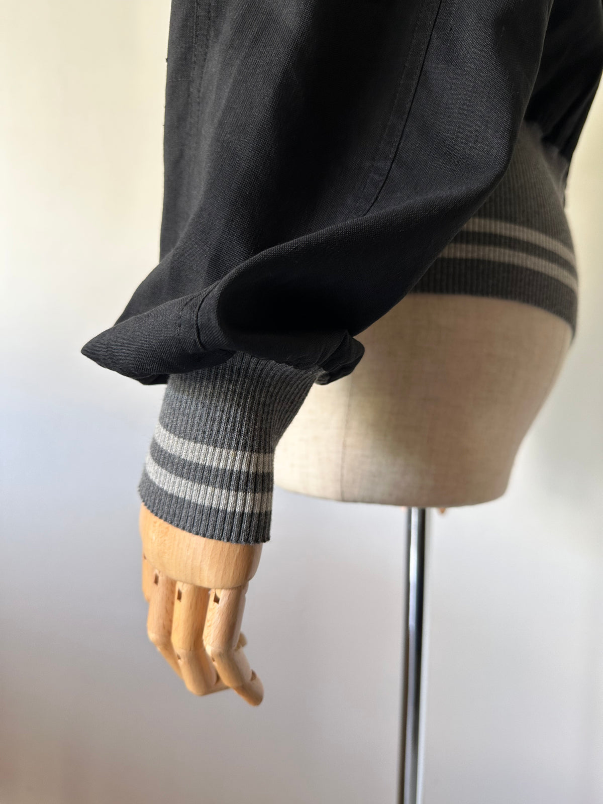 cropped rib jacket