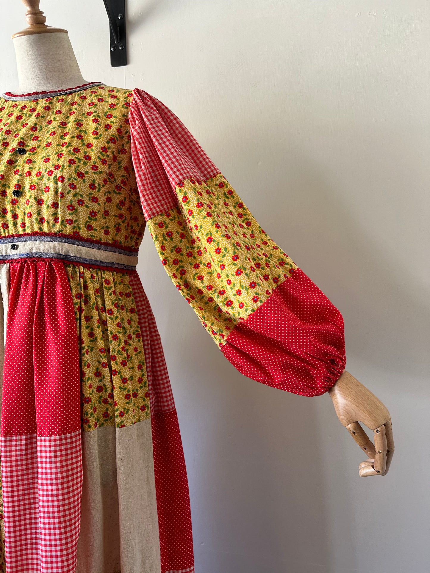 patchwork maxi dress