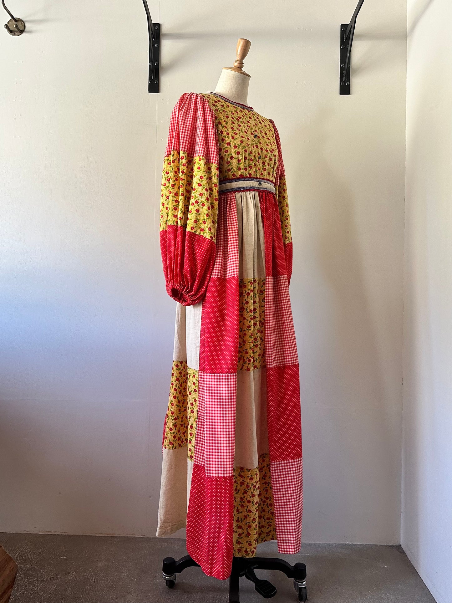 patchwork maxi dress