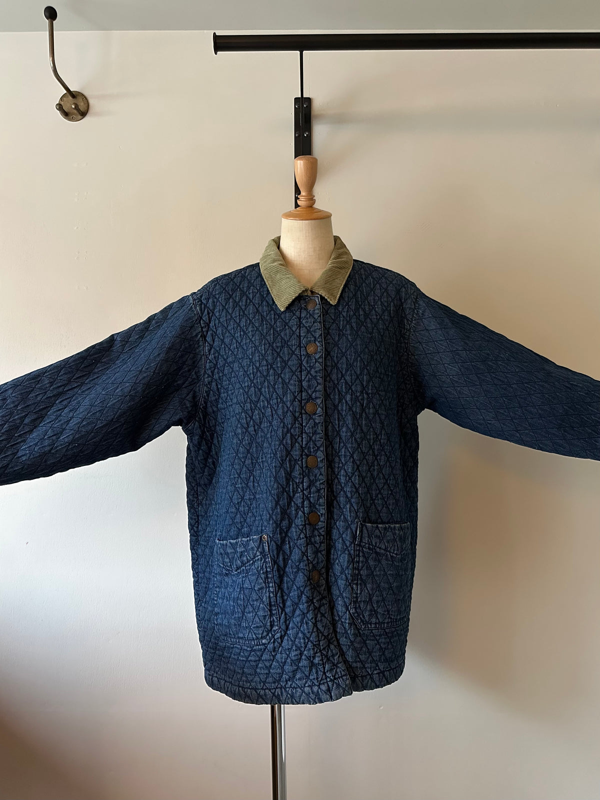 denim quilting jacket