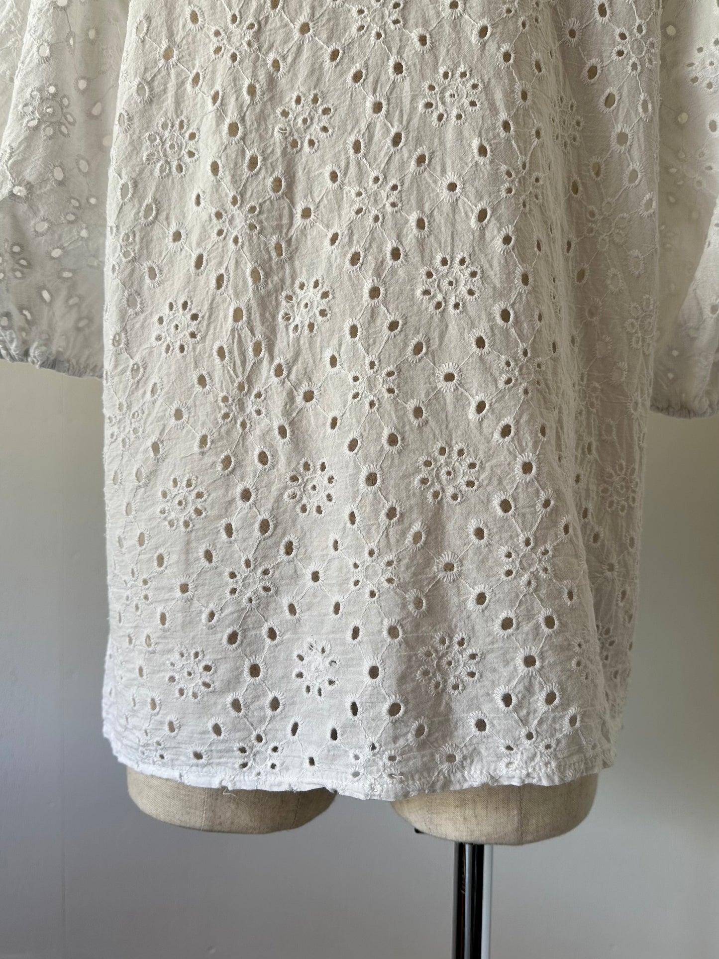 eyelet lace blouse