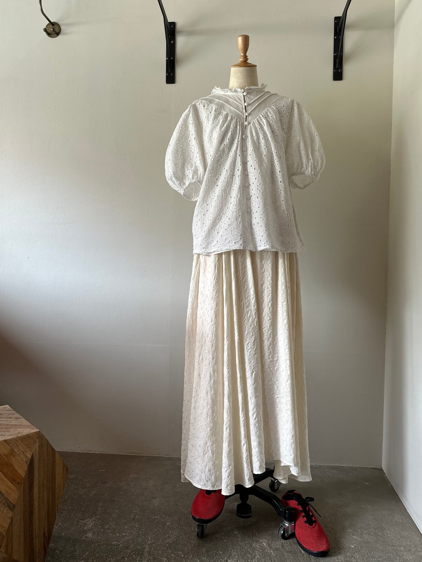 eyelet lace blouse