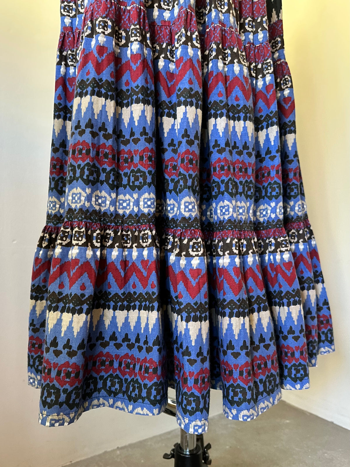 native pattern tiered skirt