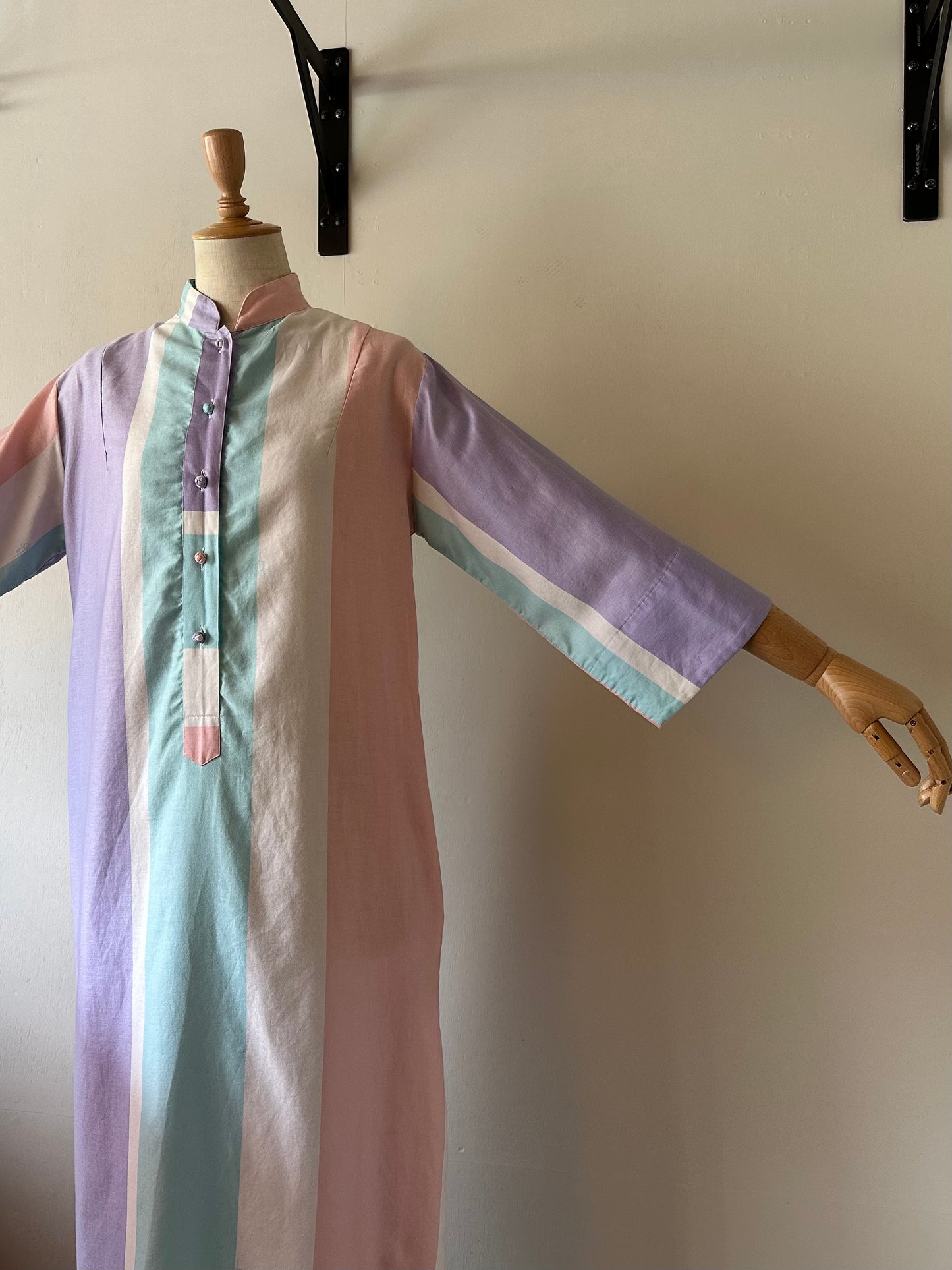 multi stripe shirt dress