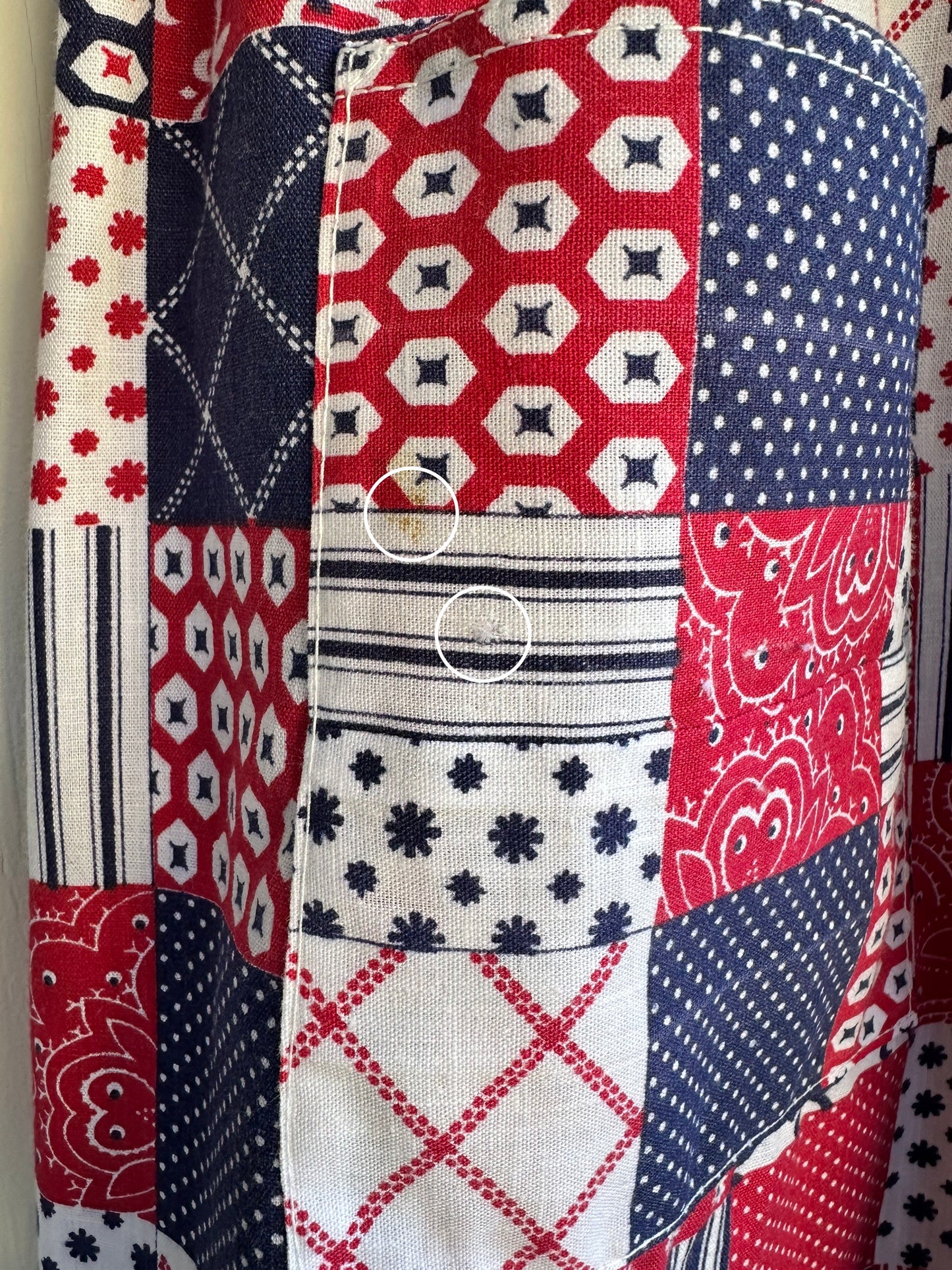 patchwork pattern maxi skirt