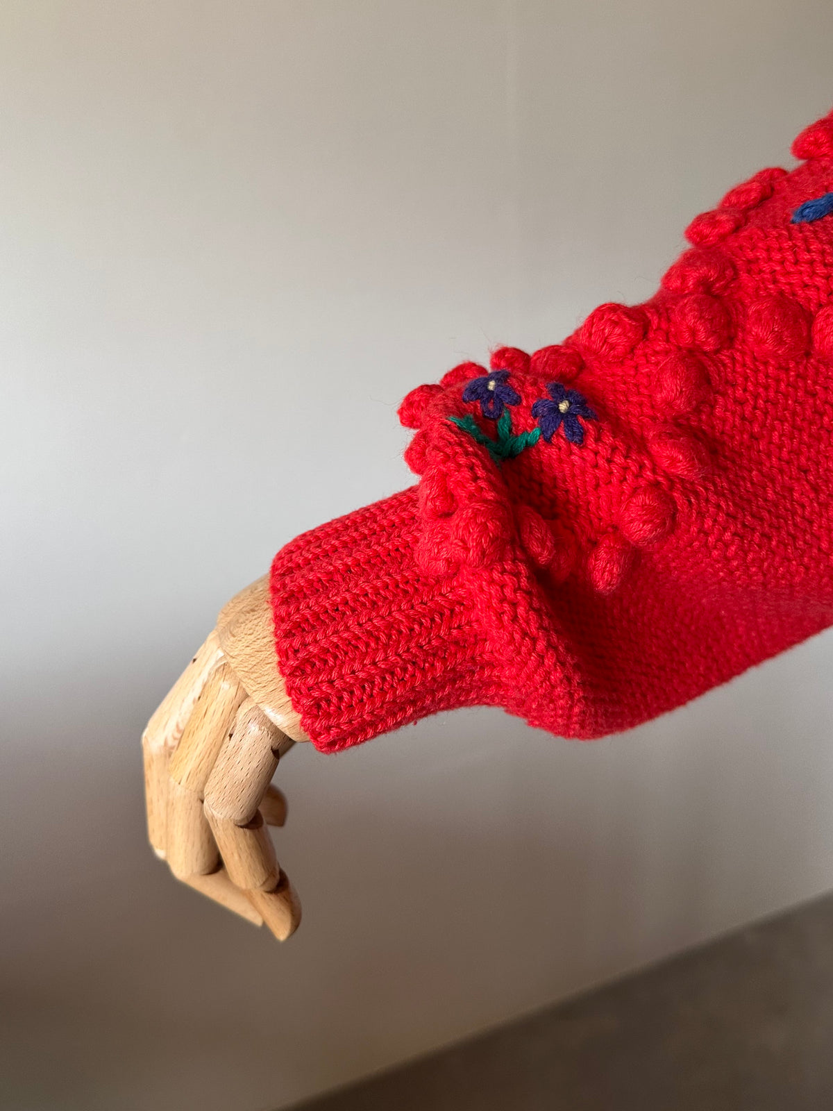 ribbon×flower knit sweater