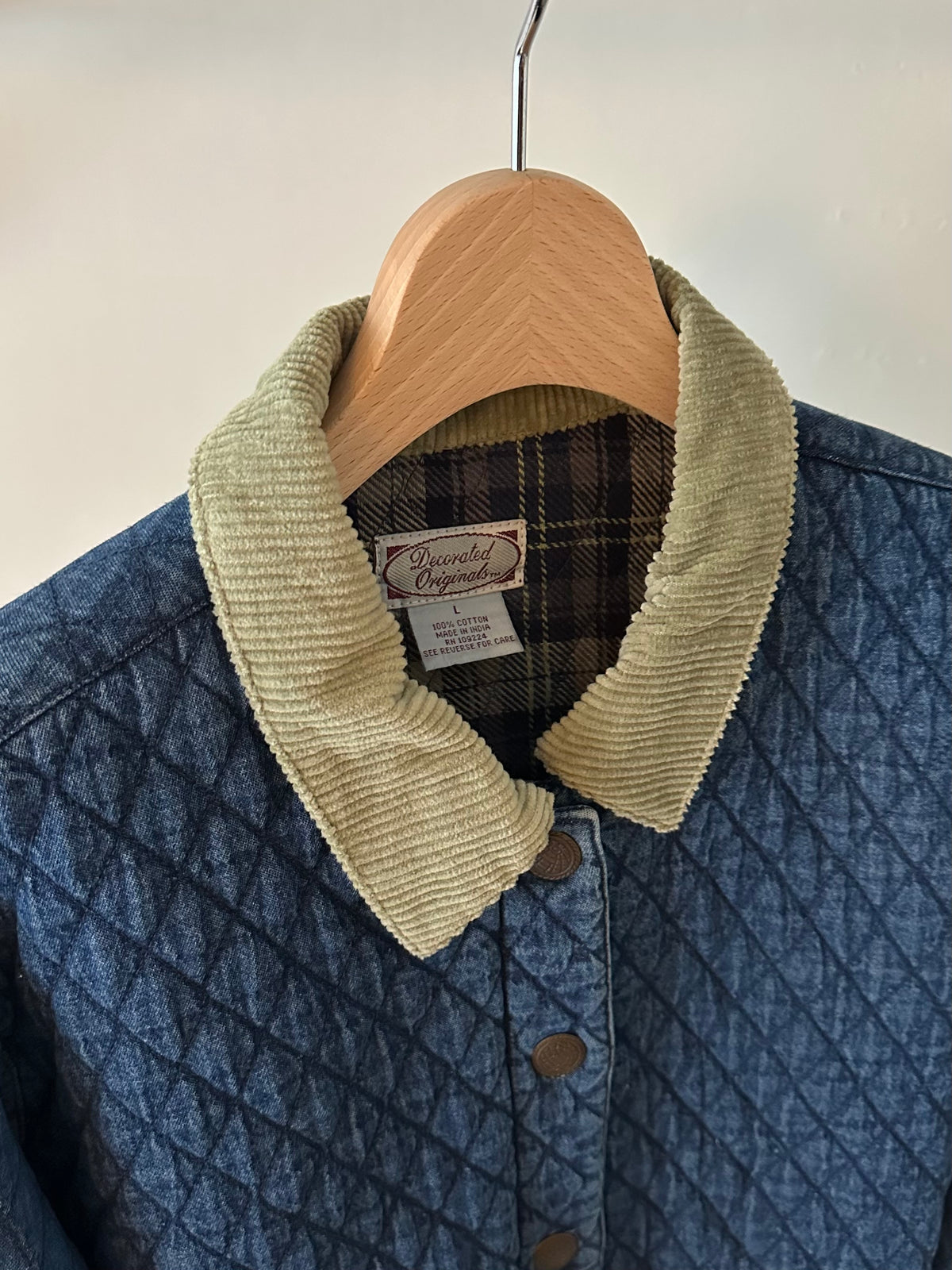 denim quilting jacket