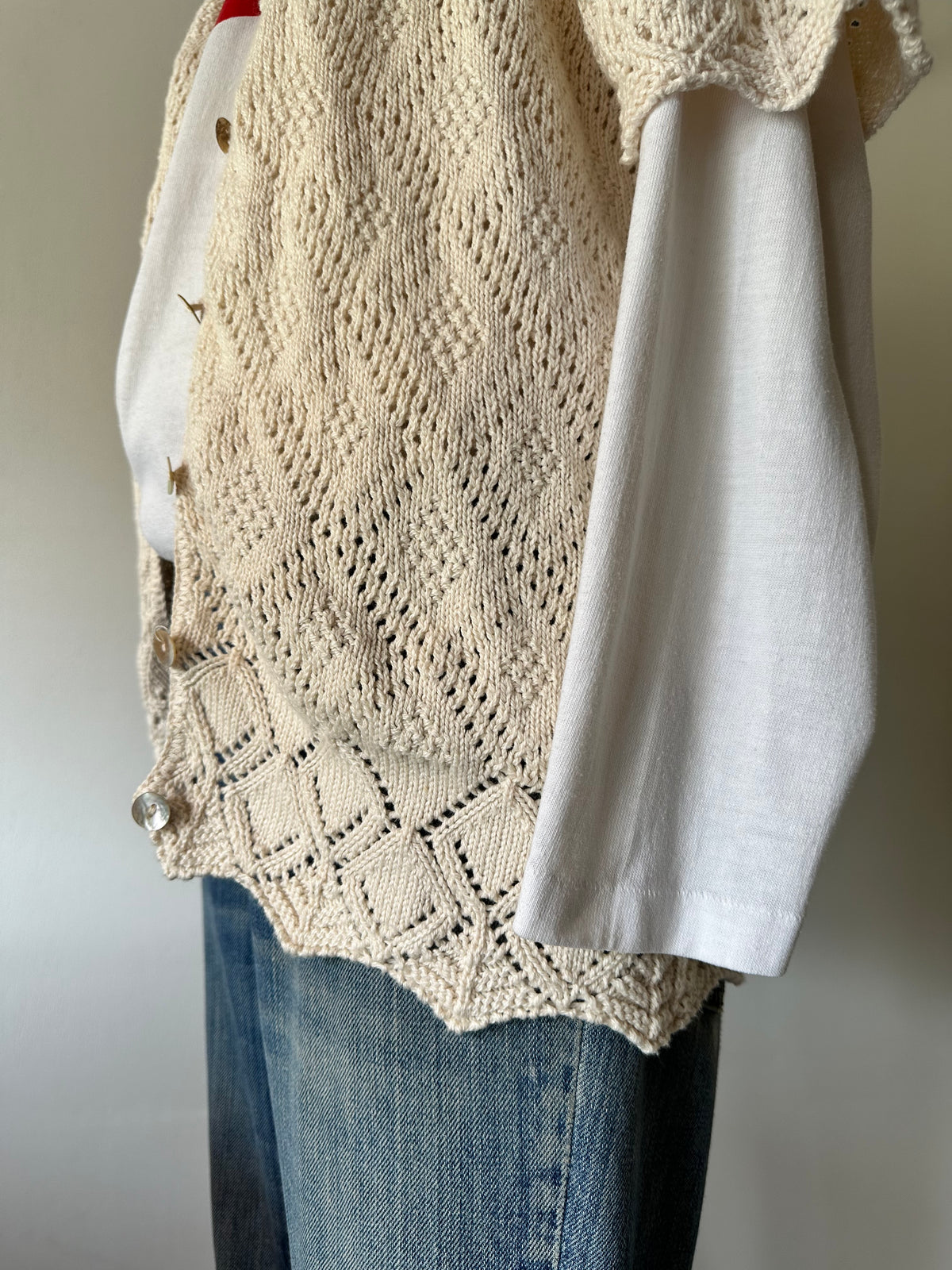 short sleeve knit cardigan