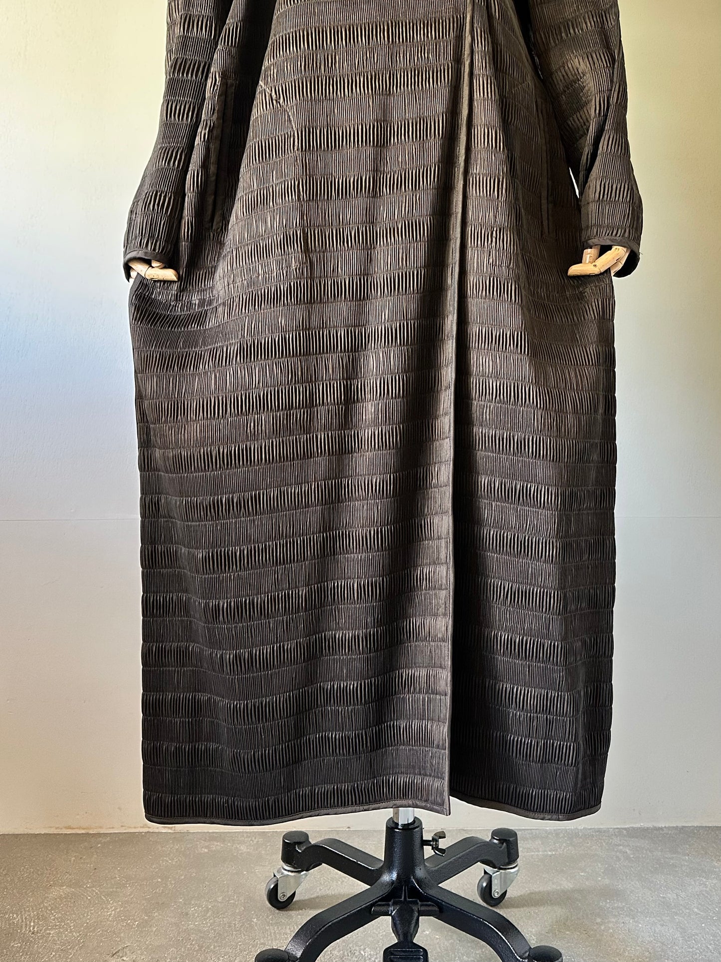 reversible pleats coat