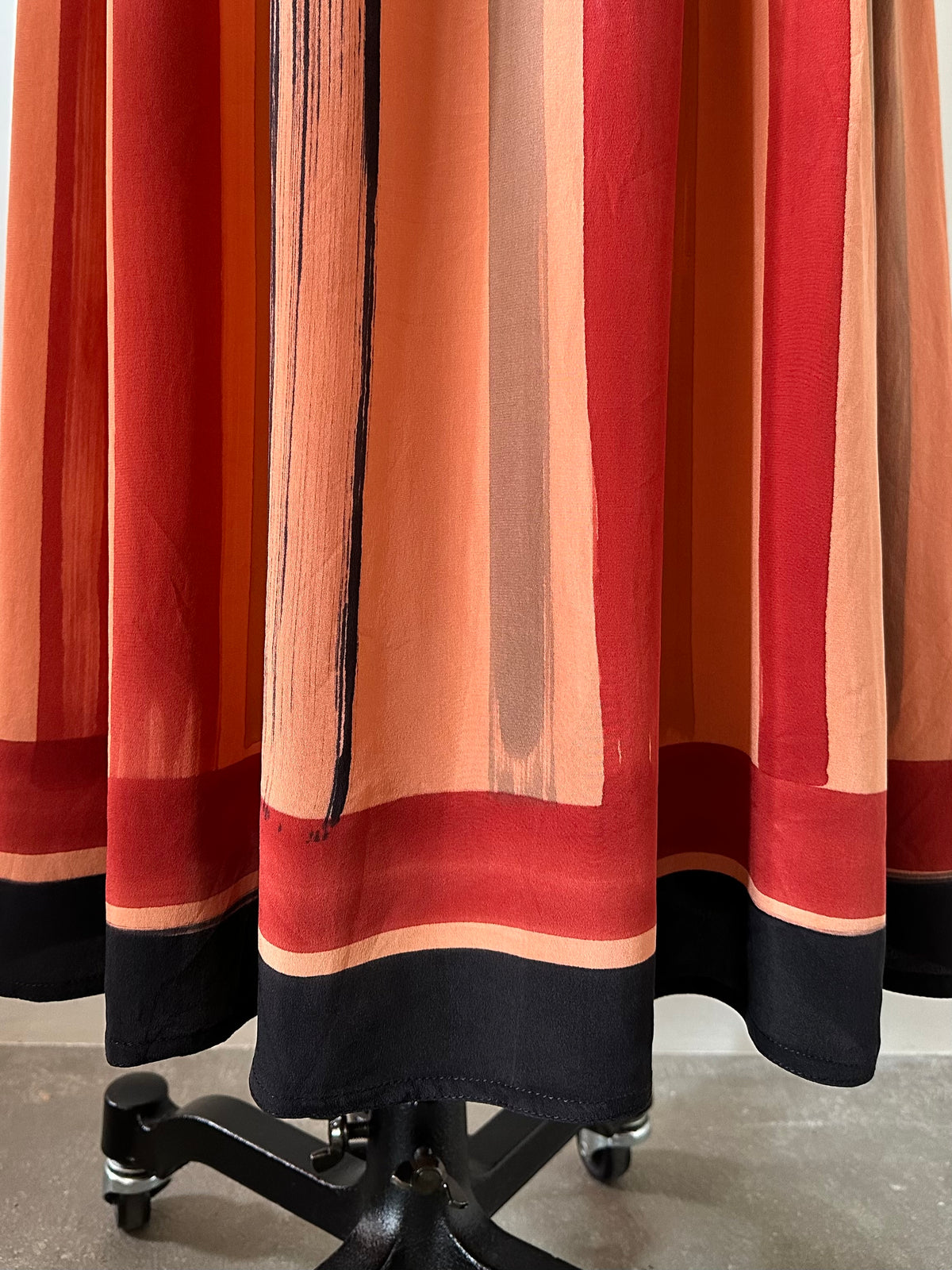 mulch stripe silk skirt